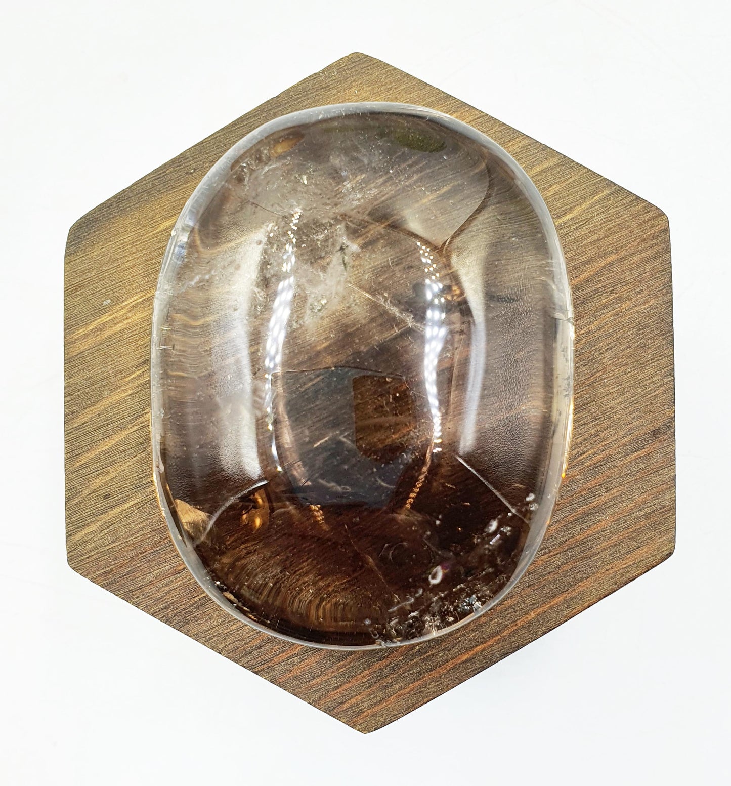Unique Large Smoky Quartz Palm with rainbows / Smoky Quartz Palm Stone / Meditation Palm / Reiki Crystal Palm - 135g