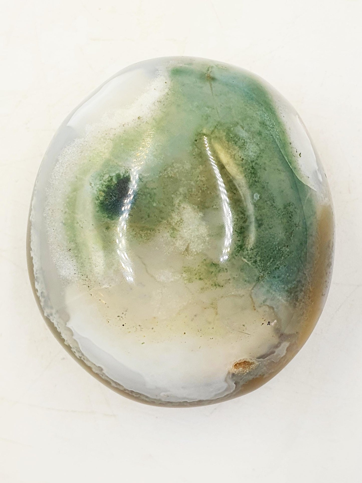 Large Ocean Jasper Palm / Ocean Jasper Palm stone / Colourful OJ Palm / Meditation Palm - 210g