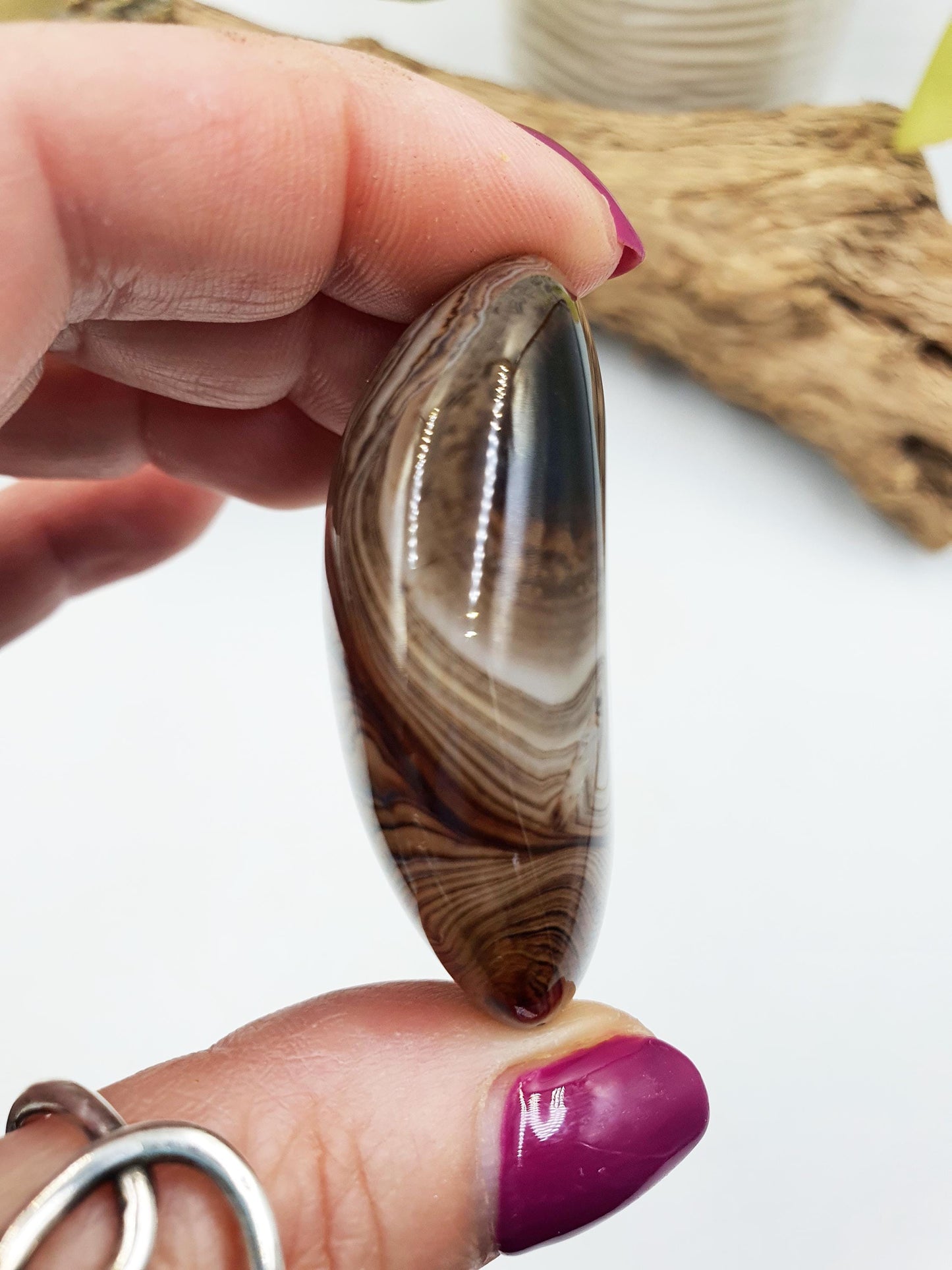 Beautiful Sardonyx Palm / Sardonyx Palm Stone / Healing Palm / Meditation Palm / Reiki Crystal Palm - 50g