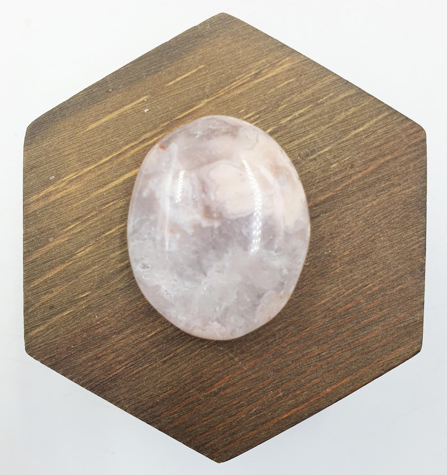Pink Amethyst Palm / Pink Amethyst Palm Stone / Pocket Crystal / Meditation Palm - 35g