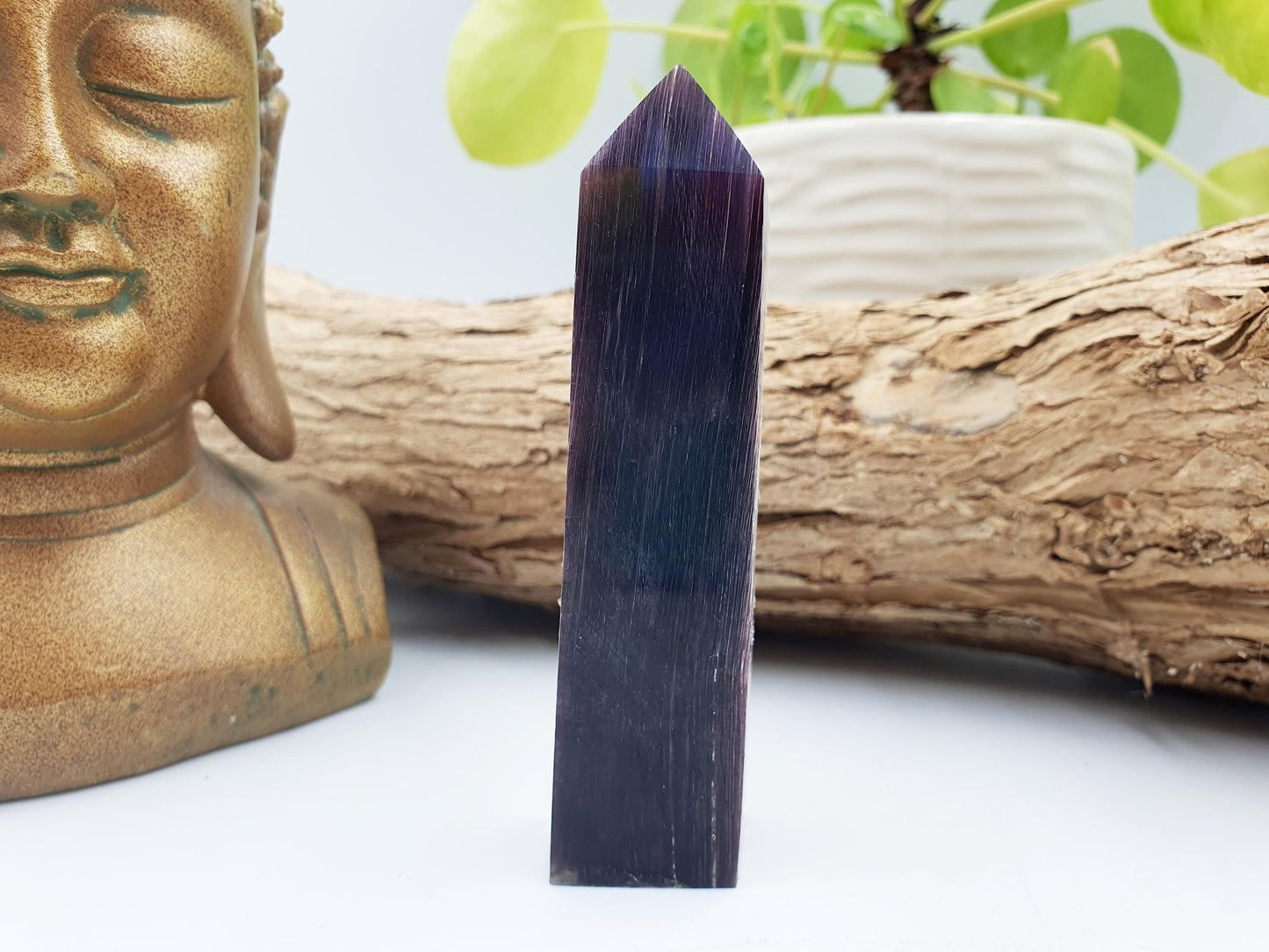 Flashy Purple Mica Point / Purple Mica Tower / Lepidolite Point / Purple Mica Obelisk / Healing Tower - 75g