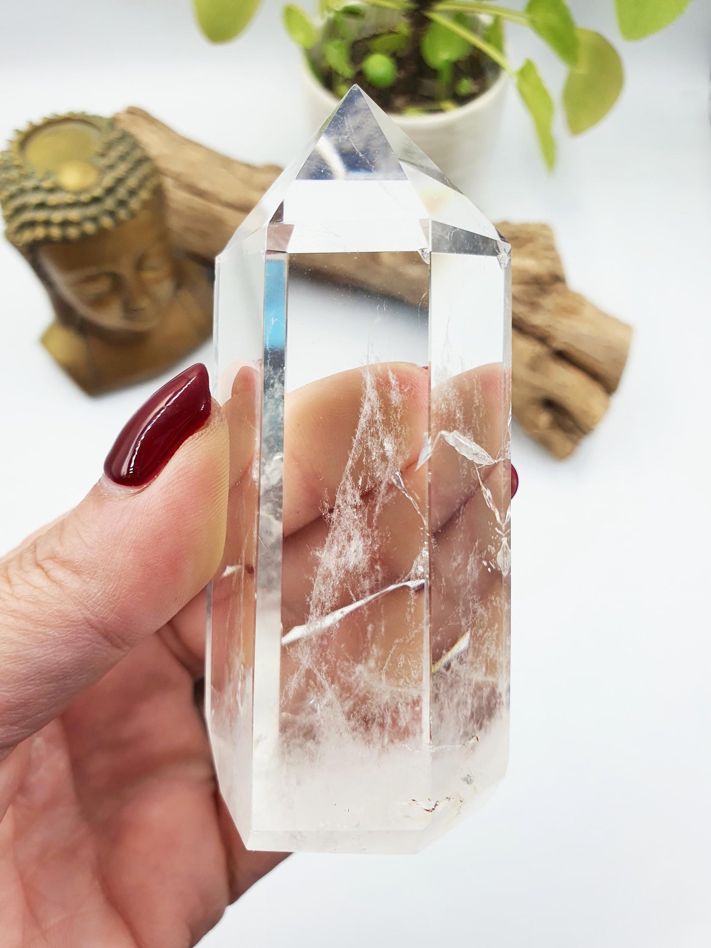 Large High Grade Clear Quartz Tower / Clear Quartz Point / Clear Quartz Obelisk / Healing Tower - 235g
