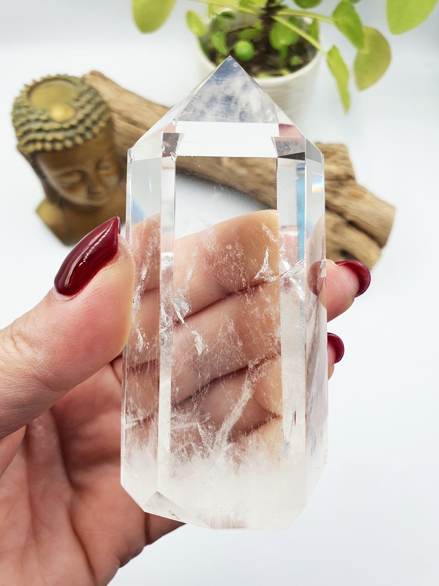 Large High Grade Clear Quartz Tower / Clear Quartz Point / Clear Quartz Obelisk / Healing Tower - 235g