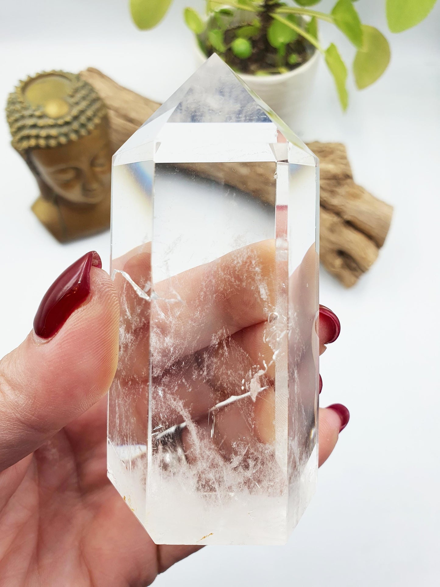 Large High Grade Clear Quartz Tower / Clear Quartz Point / Clear Quartz Obelisk / Healing Tower - 235g