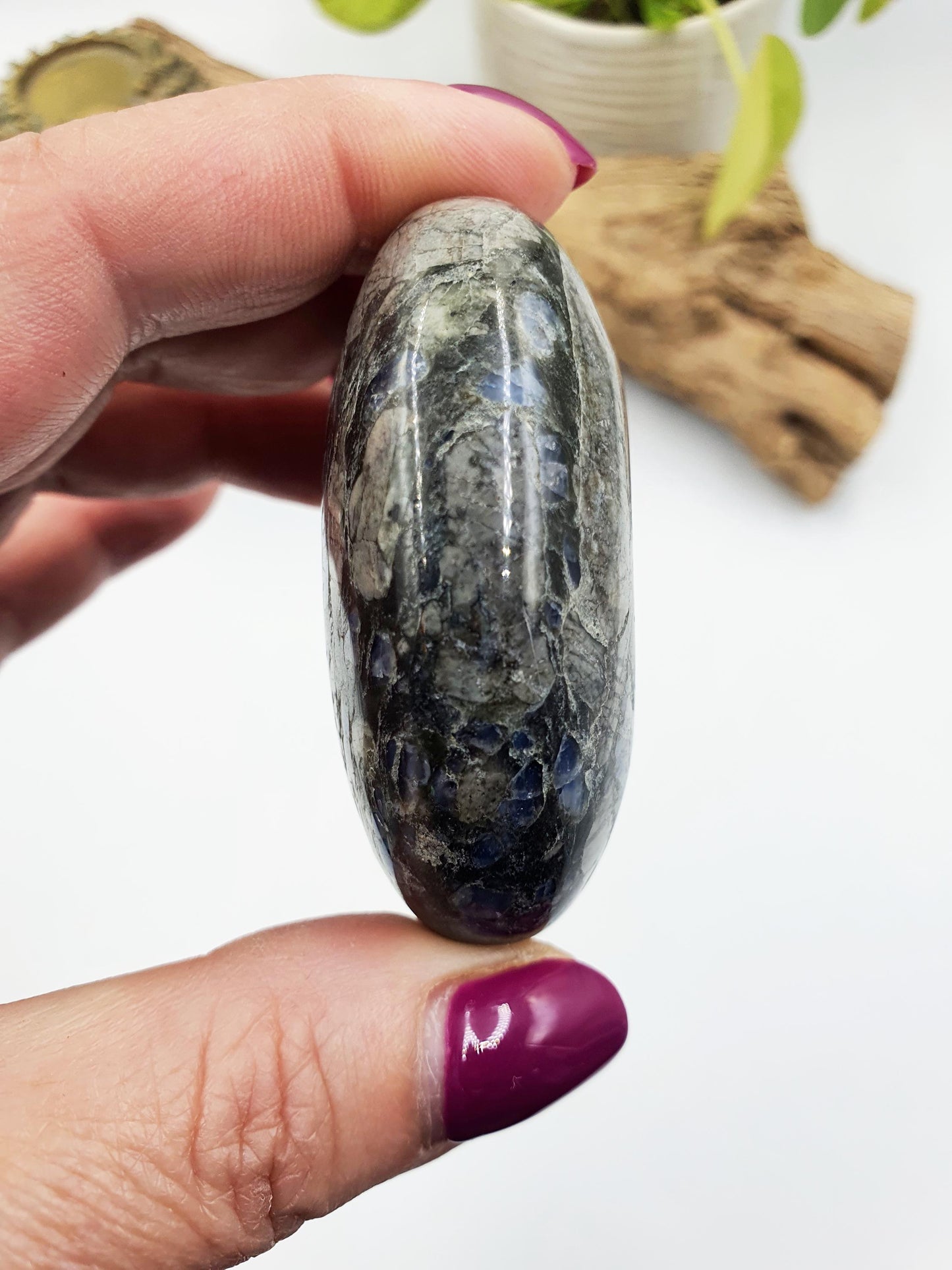 Que Sera (Llanite) Palm Stone - Uplifting & High Vibration Healing Crystal - 100g