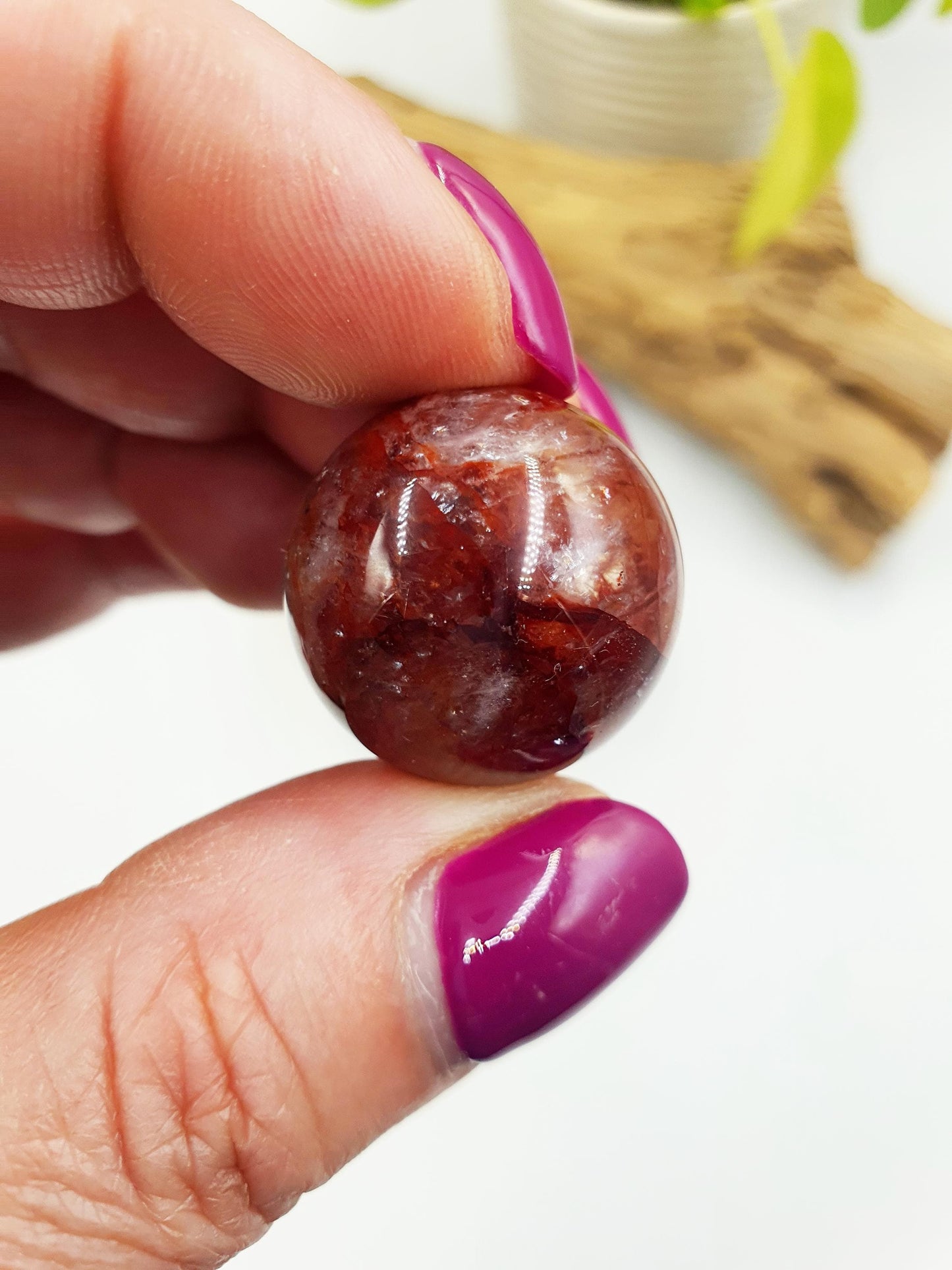 Fire Quartz Mini Spheres - Hematoid Quartz Healing Crystals - Various Sizes