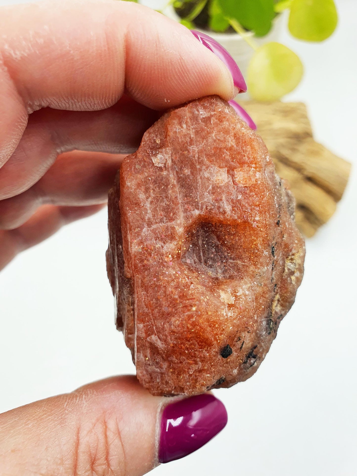 Flashy Raw Sunstone / Sunstone Specimen / Rough Sunstone / Natural Sunstone Chunk - 135g