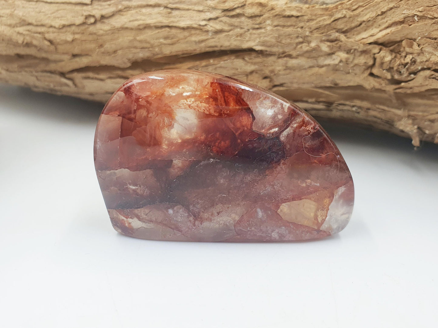 Little Fire Quartz Freeform with rainbows/ Hematoid Quartz Freeform / Fire Quartz with Rainbows Chunk - 65g