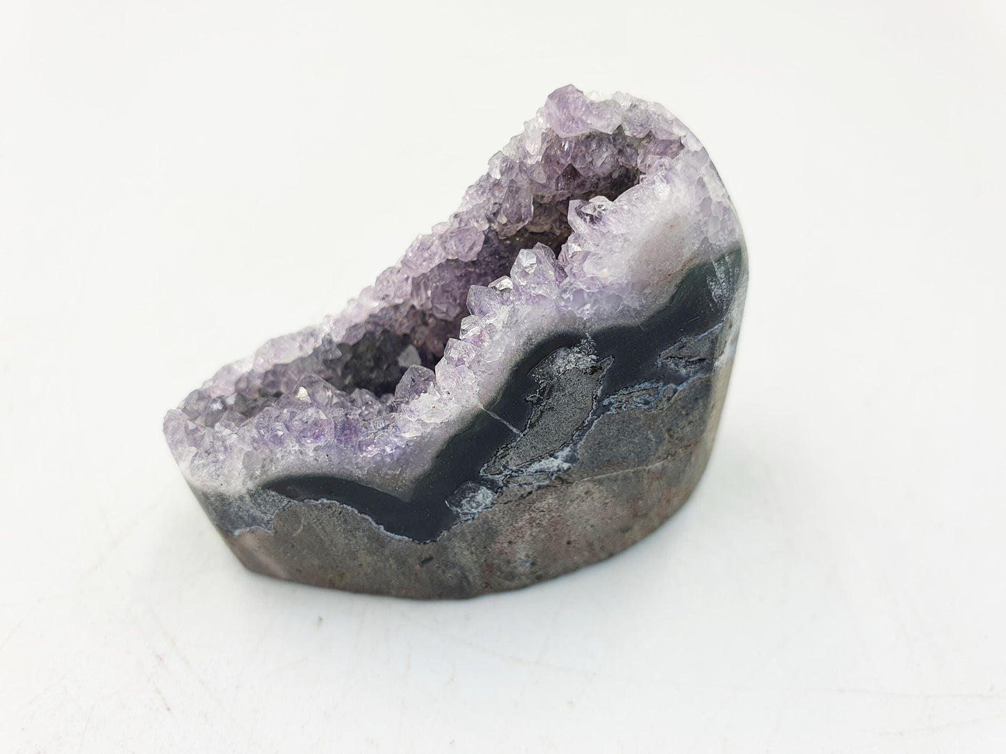 Cute Mini Amethyst Cluster Geode / Amethyst Geode / Amethyst Freeform / Raw Amethyst - 45g