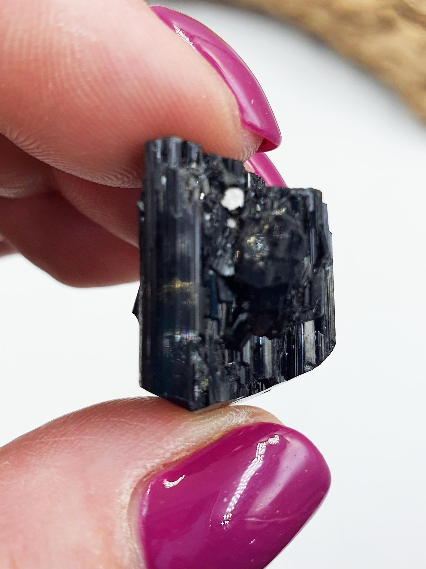 High Grade Flashy Raw Black Tourmaline Piece / Raw Sparkly Tourmaline / Raw Crystal / Tourmaline Specimen / Pendant Making - 10g