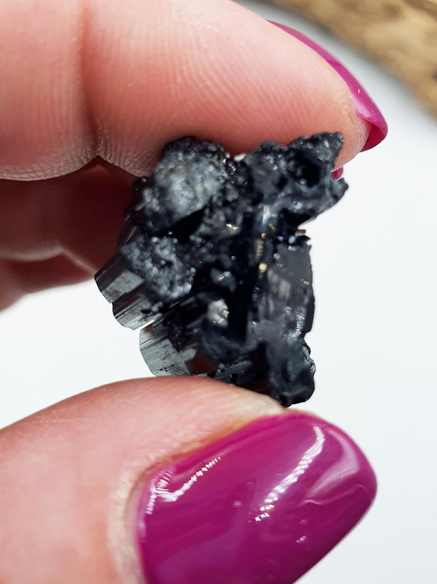 High Grade Flashy Raw Black Tourmaline Piece / Raw Sparkly Tourmaline / Raw Crystal / Tourmaline Specimen / Pendant Making - 10g
