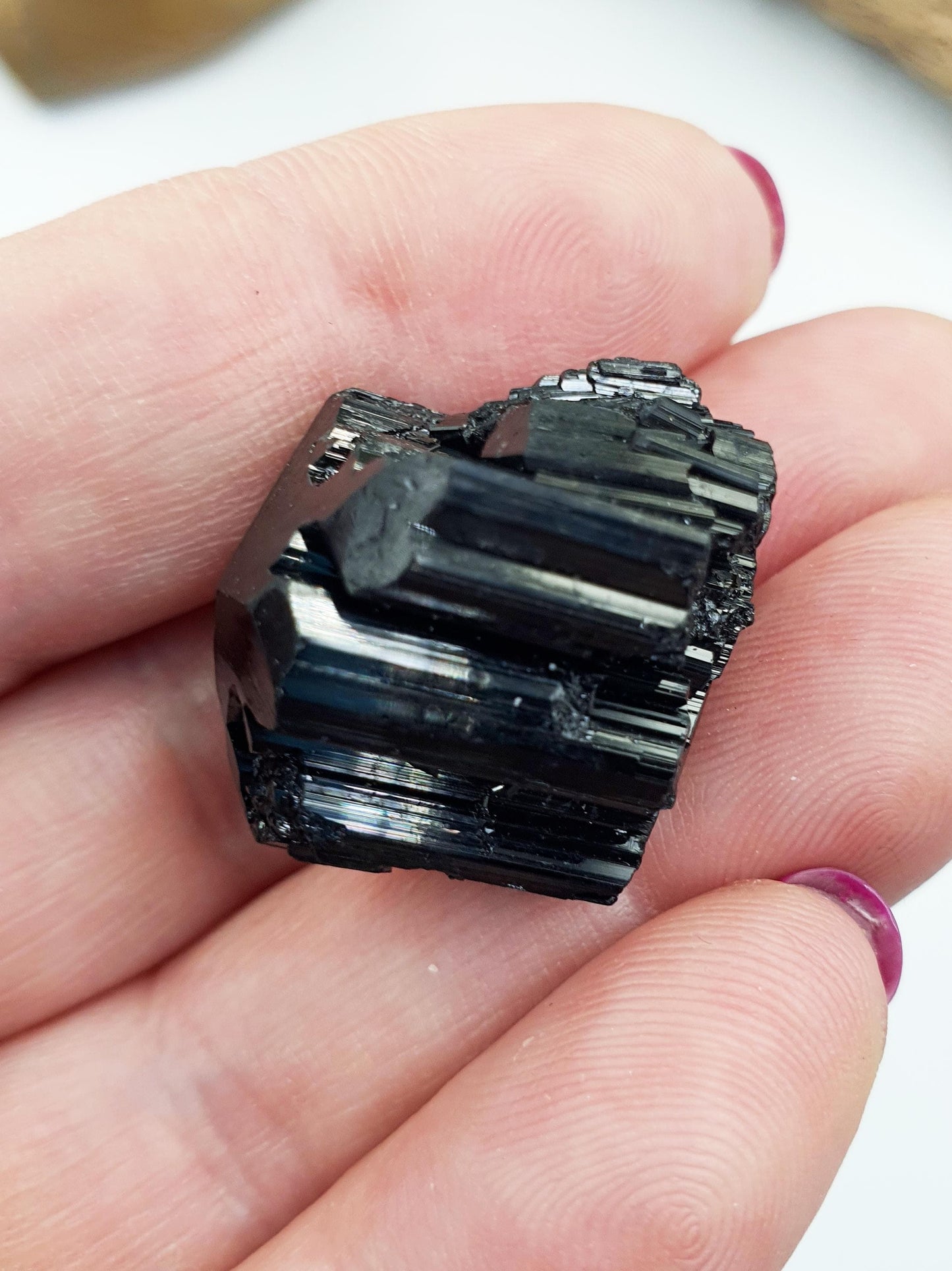High Grade Flashy Raw Black Tourmaline Piece / Raw Sparkly Tourmaline / Raw Crystal / Tourmaline Specimen / Pendant Making - 10g