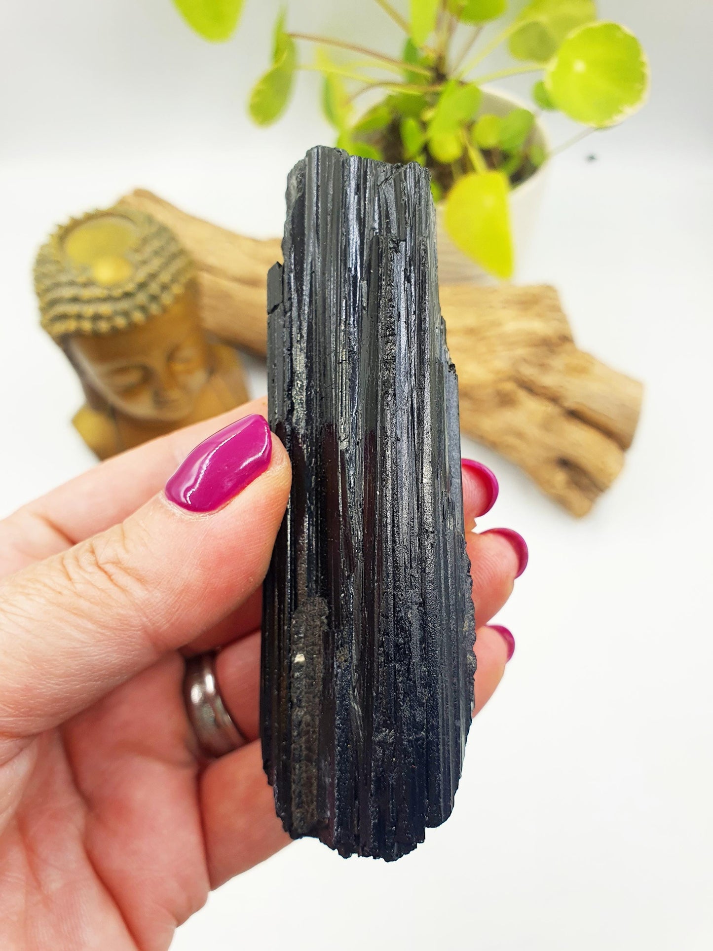 Flashy Raw Black Tourmaline / Raw Tourmaline / Raw Crystal / Tourmaline Specimen - 140g