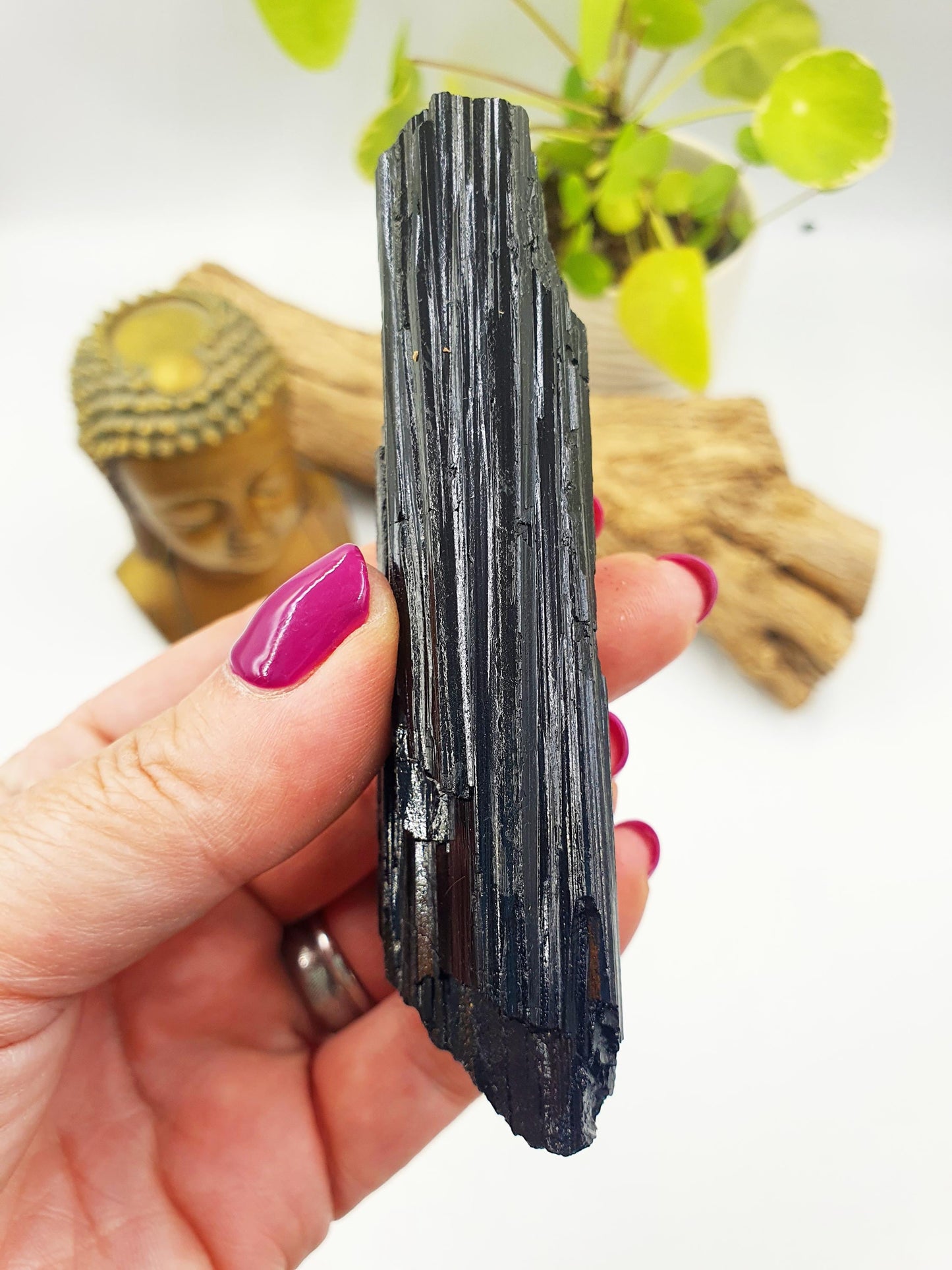 Flashy Raw Black Tourmaline / Raw Tourmaline / Raw Crystal / Tourmaline Specimen - 140g