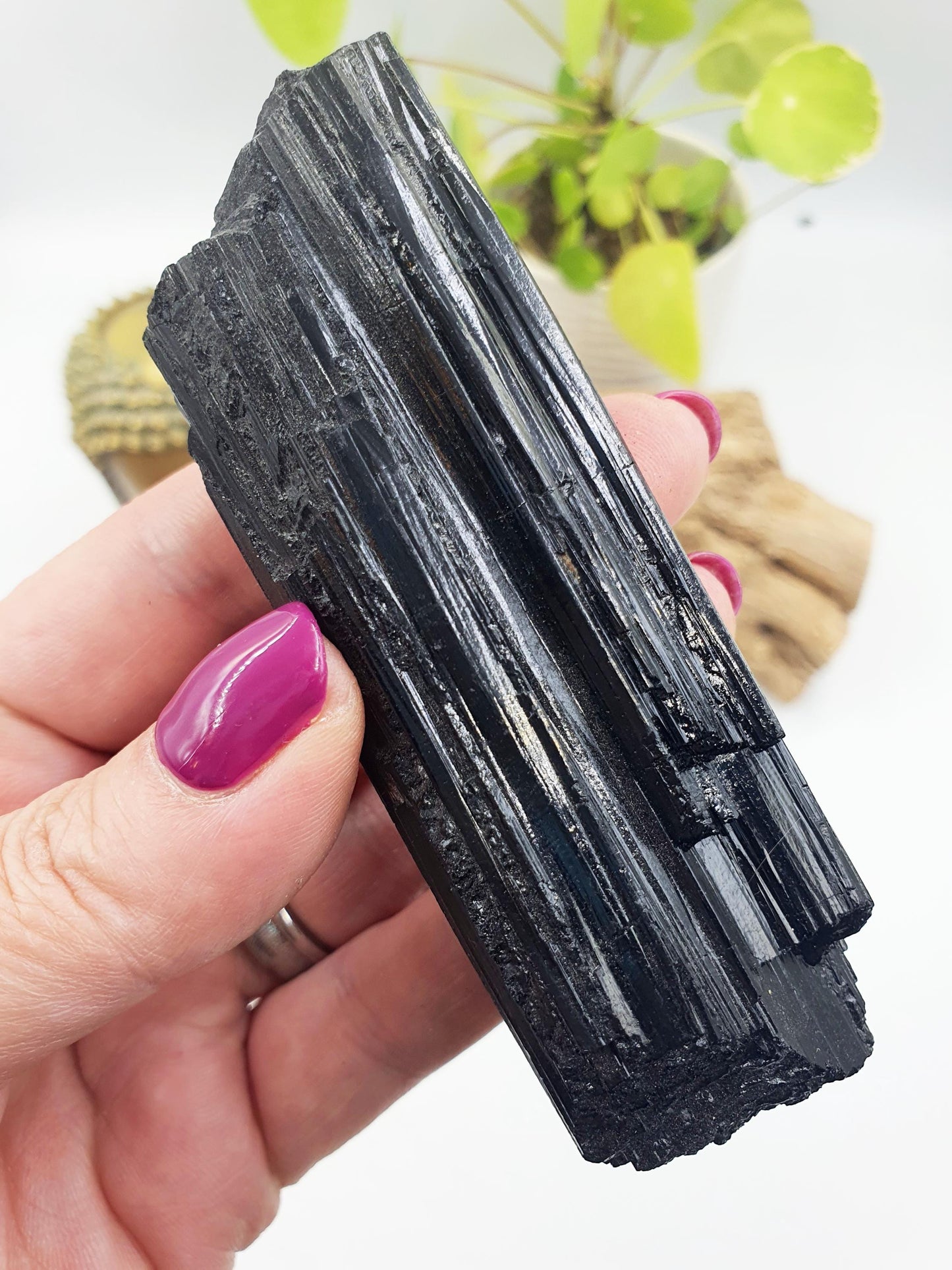 Flashy Raw Black Tourmaline / Raw Tourmaline / Raw Crystal / Tourmaline Specimen - 140g