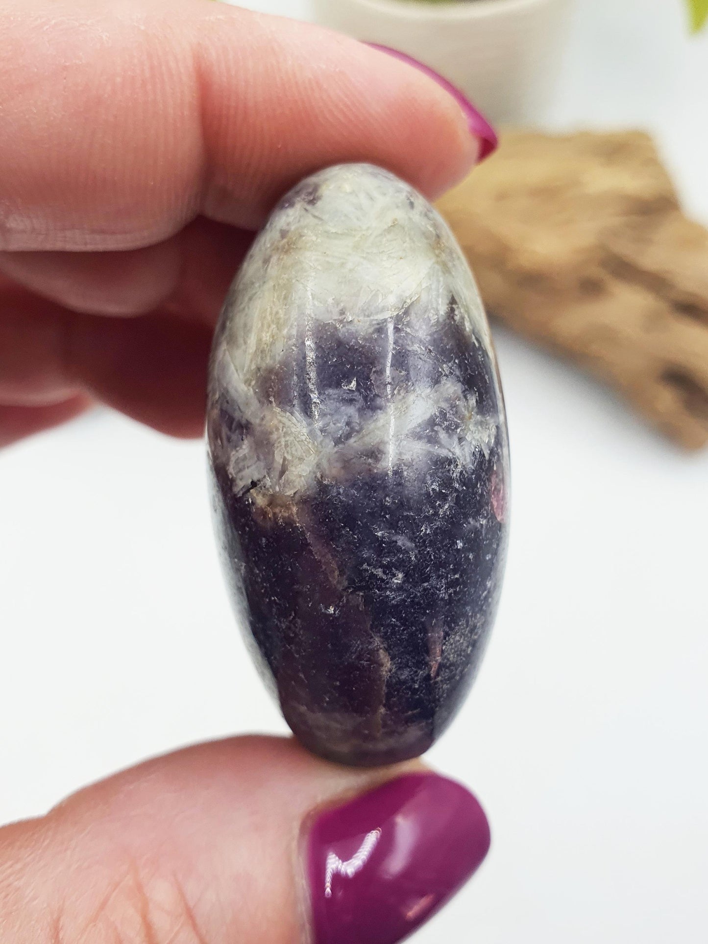 Cute Unicorn Stone Palm / Unicorn Palm Stone / Pegmatite Palm / Pocket Crystal / Meditation Palm - 50g