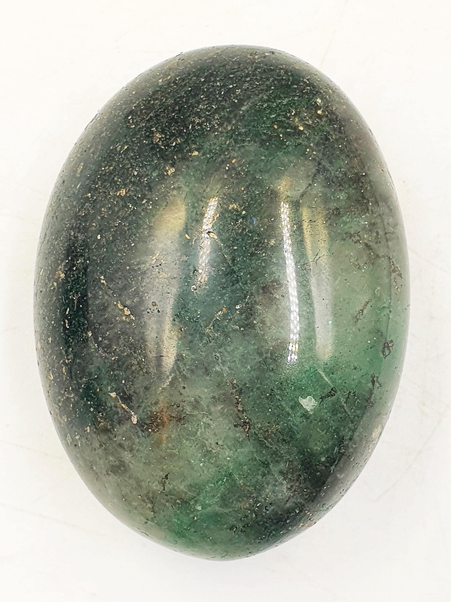 Green Fuchsite Palm Stone - Heart Chakra & Emotional Healing Crystal - 145g