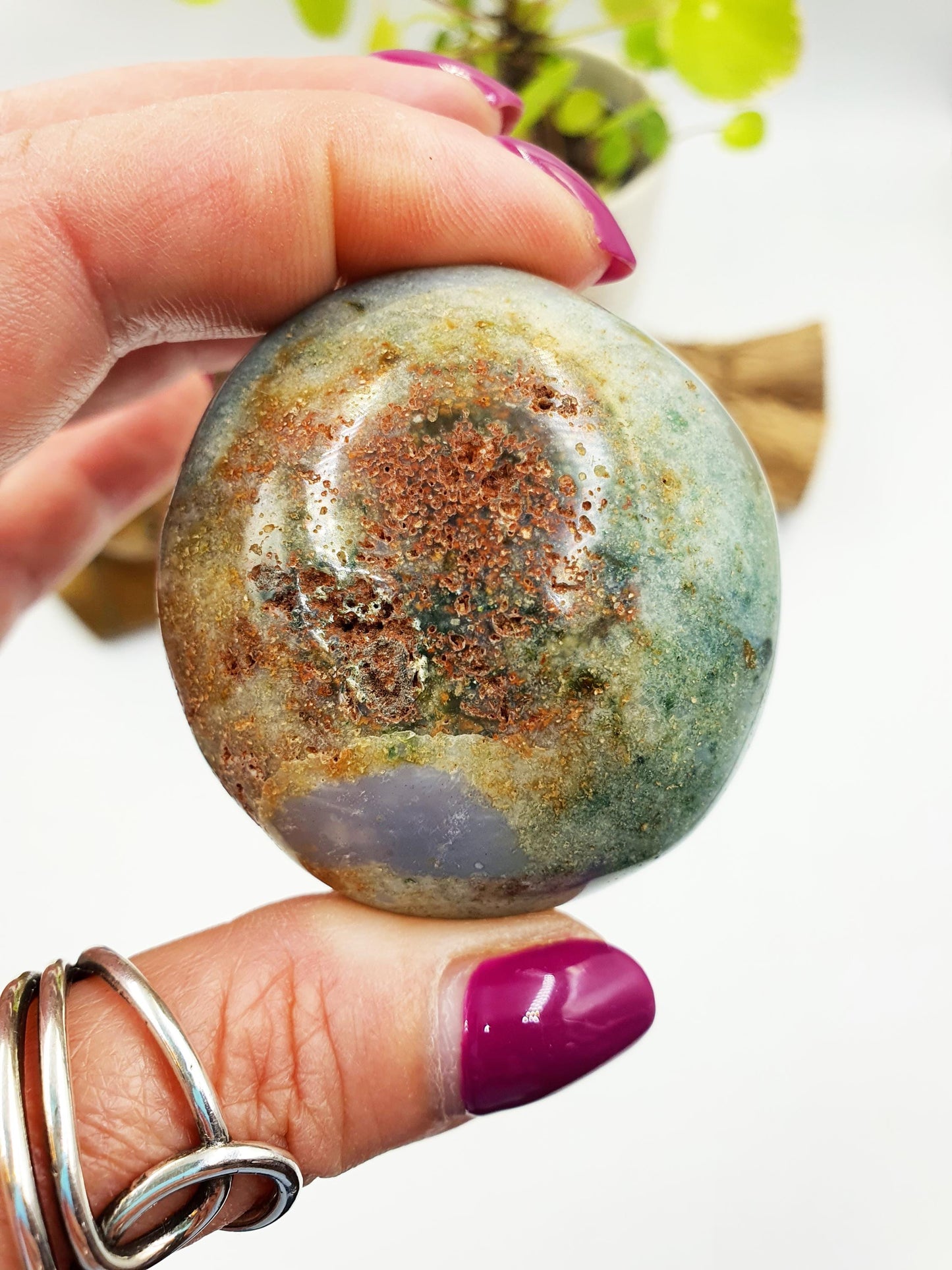 Ocean Jasper Palm - Joy & Renewal Healing Crystal - 105g