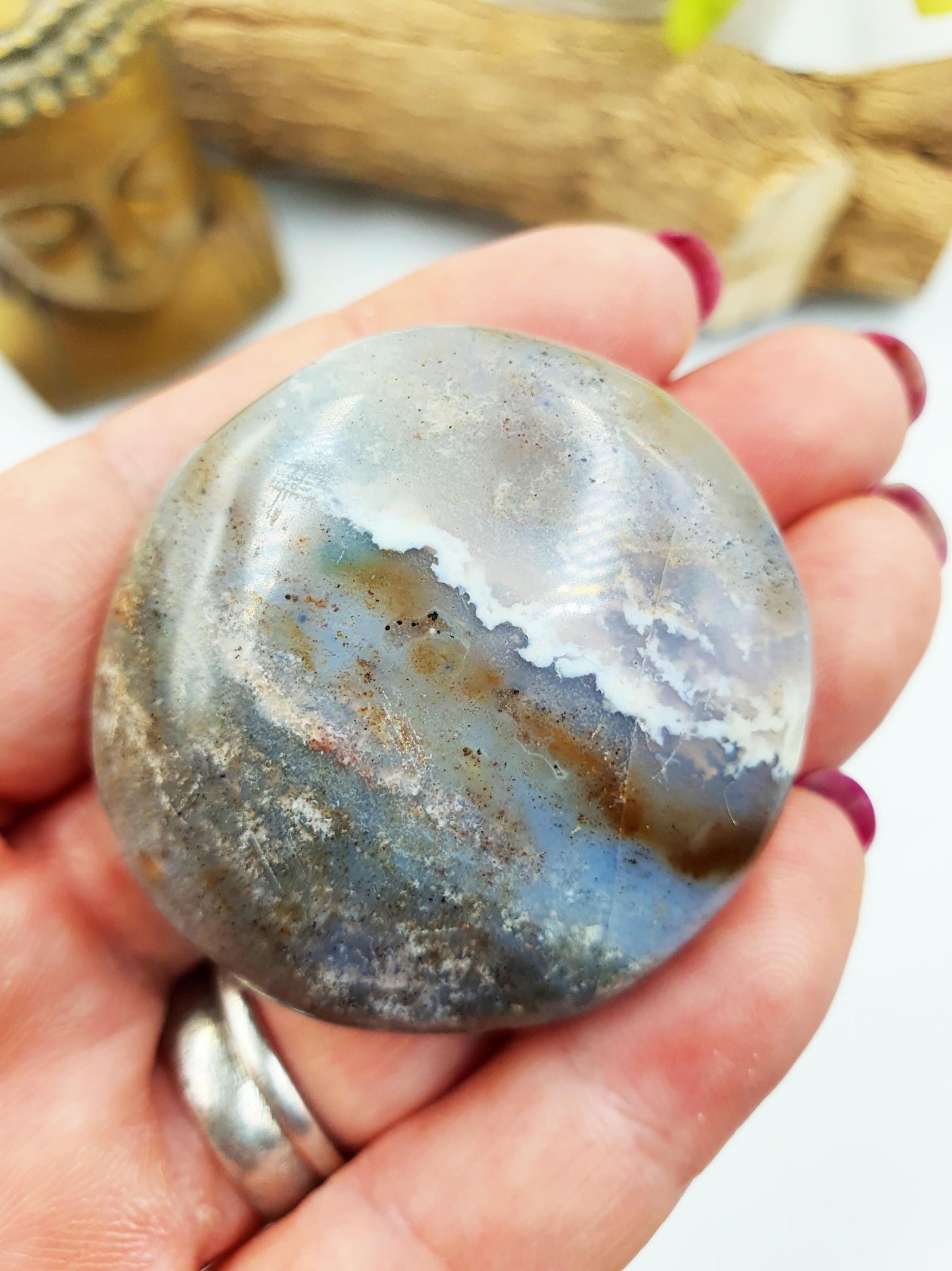Ocean Jasper Palm - Joy & Renewal Healing Crystal - 50g