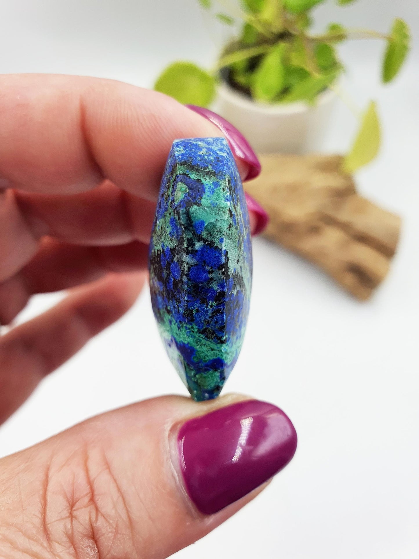 High Grade Azurite Crystal Heart / Stunning Azurite Puff Heart / Azurite Reki Crystal Heart / Collectors Crystal Heart - 35g