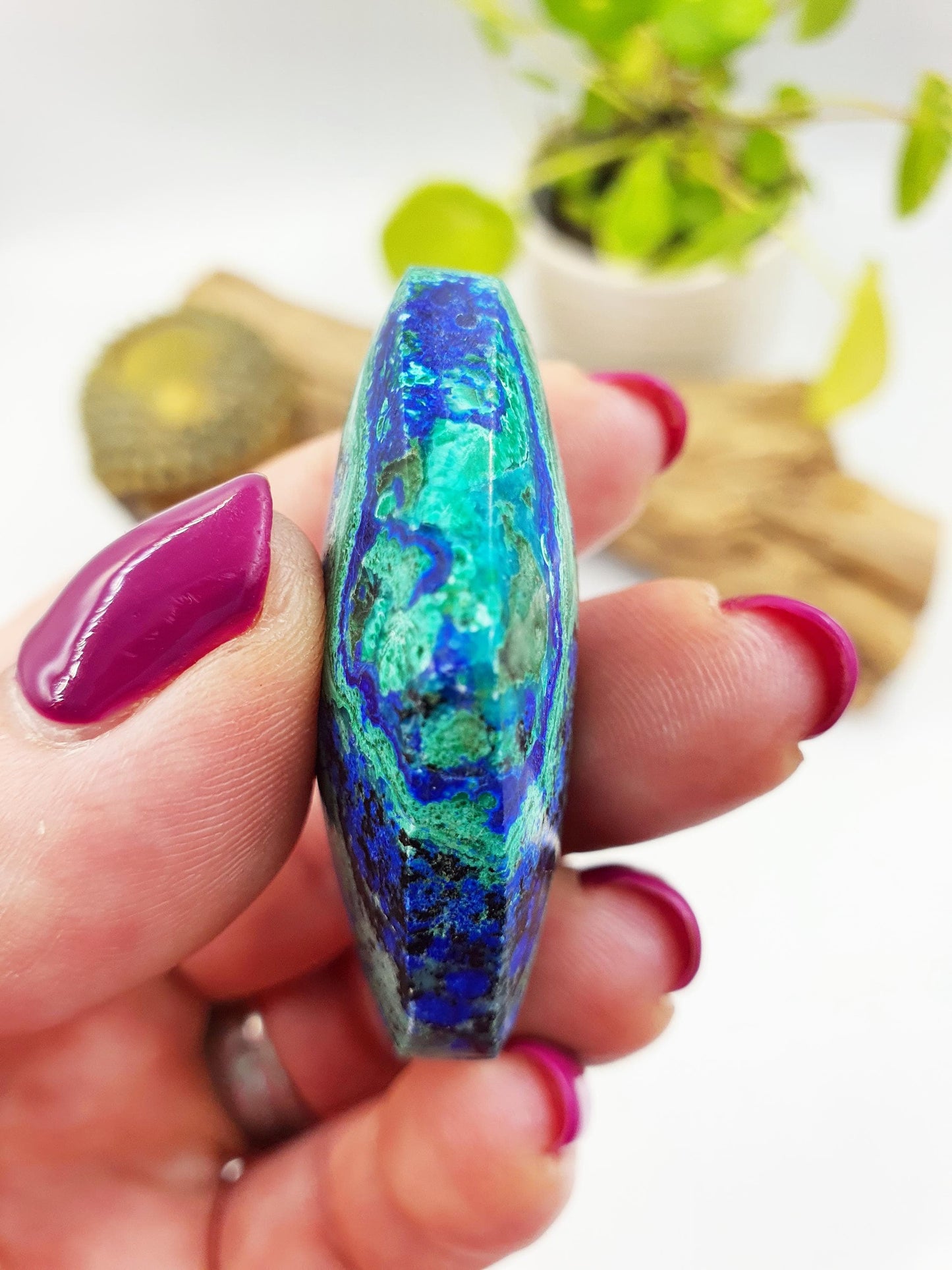 High Grade Azurite Crystal Heart / Stunning Azurite Puff Heart / Azurite Reki Crystal Heart / Collectors Crystal Heart - 35g