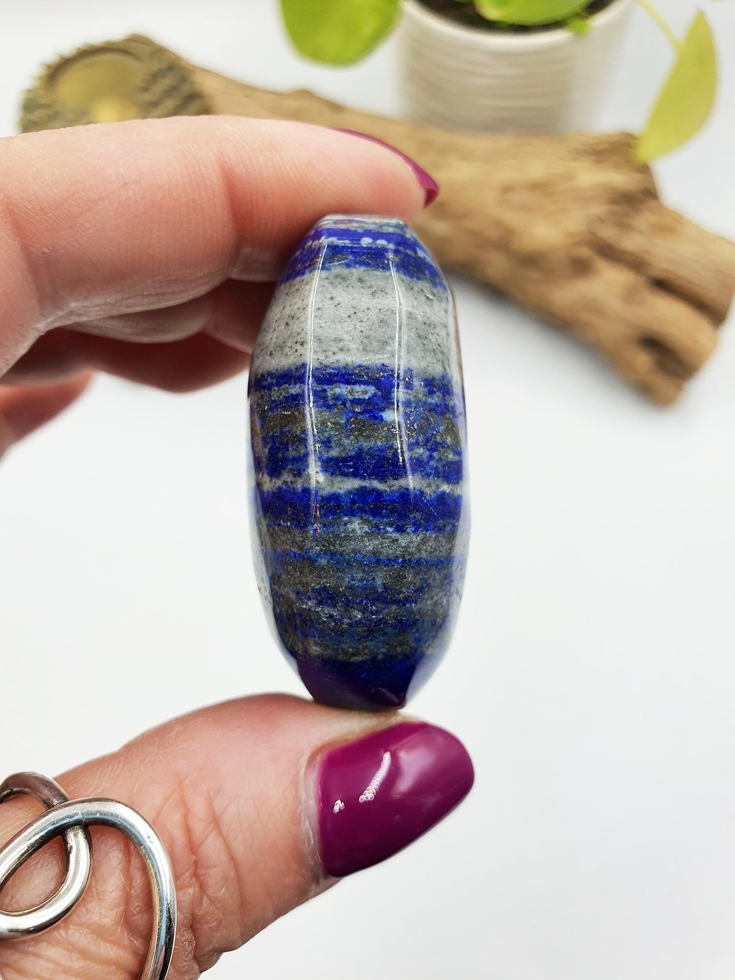 Beautiful Lapis Lazuli Palm / Lapis Lazuli Palmstone / Pocket Crystal / Meditation Palm / Lapis Reki Crystal Palm - 70g