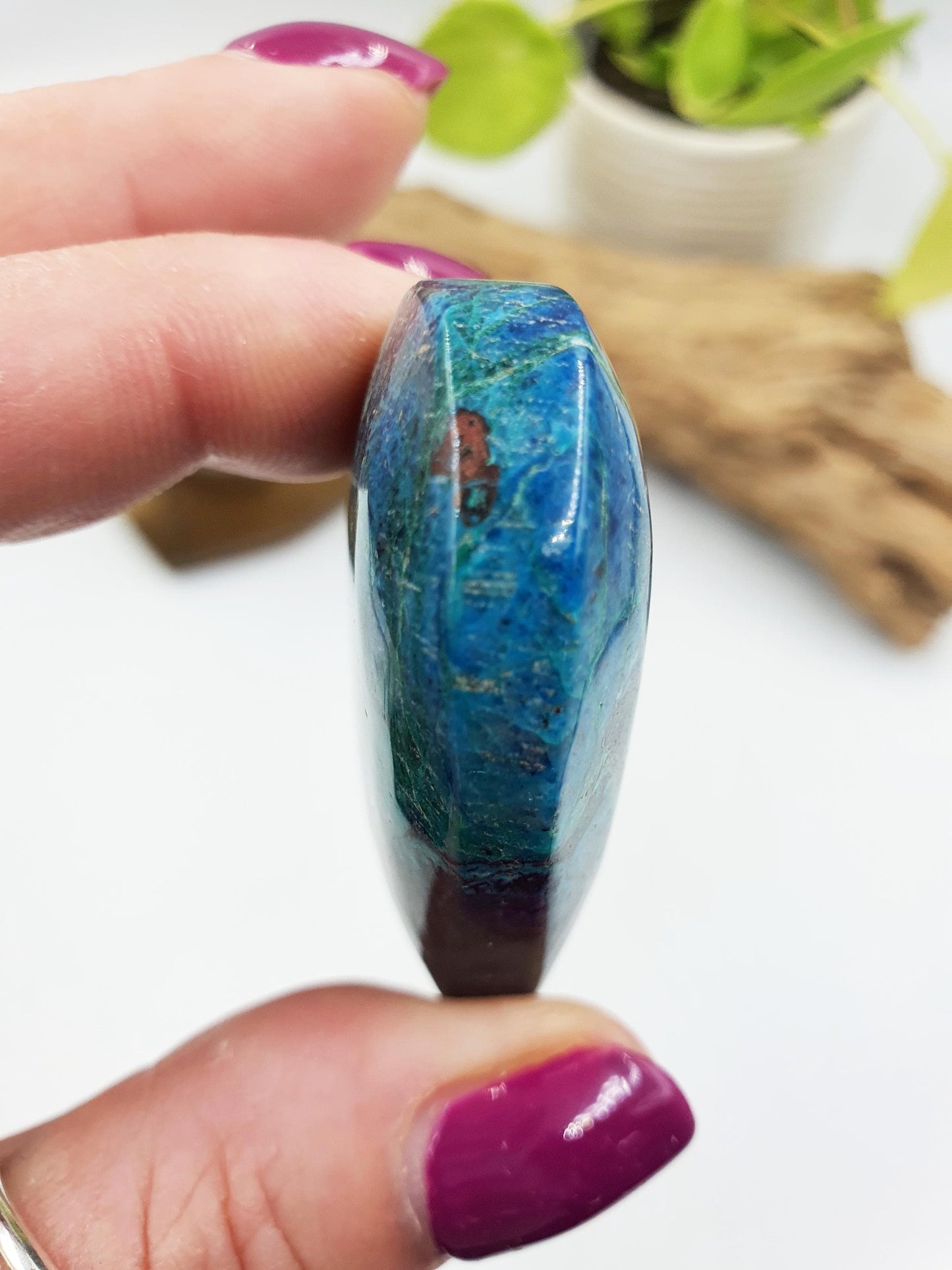 Beautiful Phoenix Turquoise Crystal Heart / Phoenix Stone Puff Heart / Collectors Heart - 50g