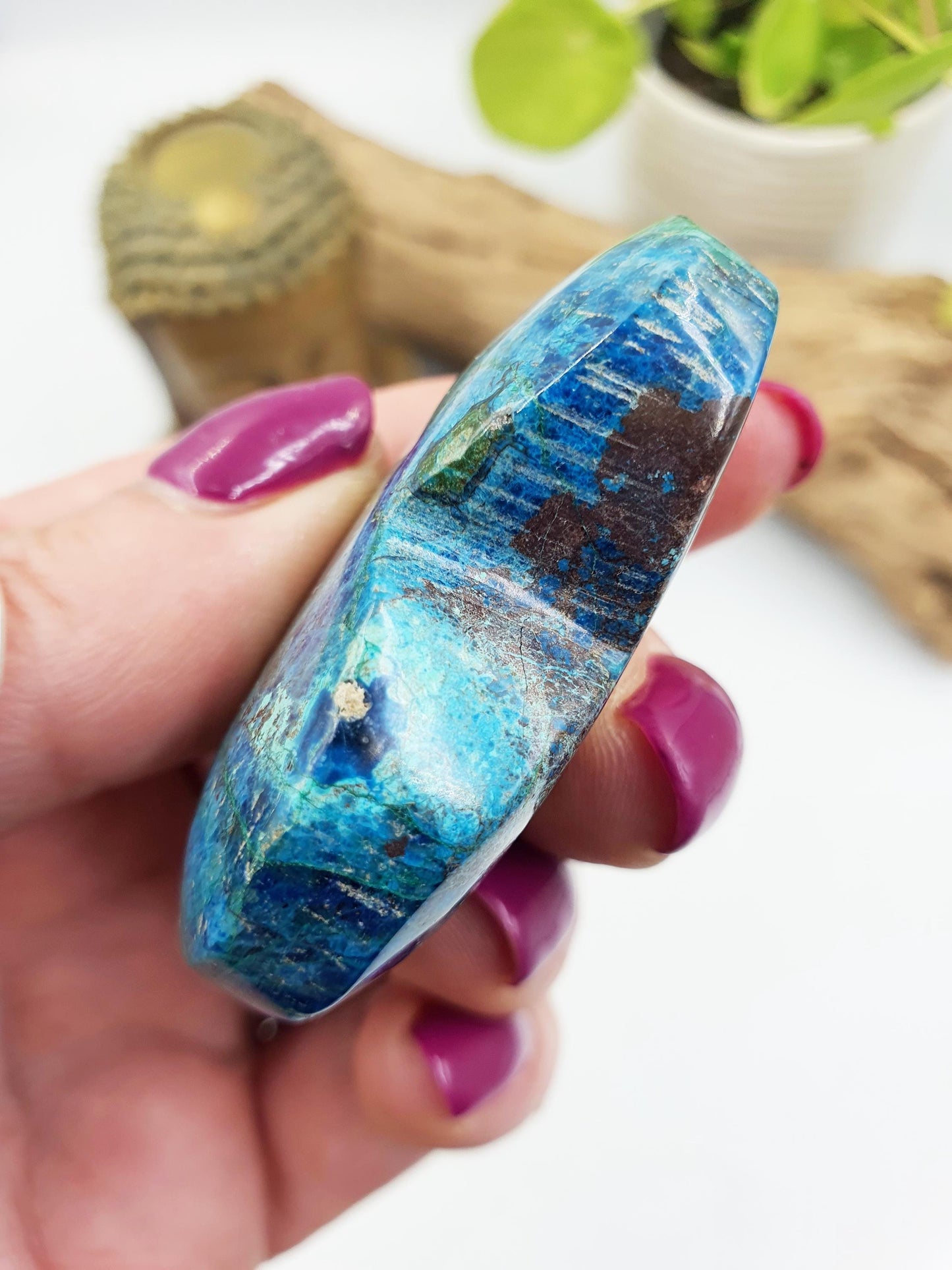 Beautiful Phoenix Turquoise Crystal Heart / Phoenix Stone Puff Heart / Collectors Heart - 50g