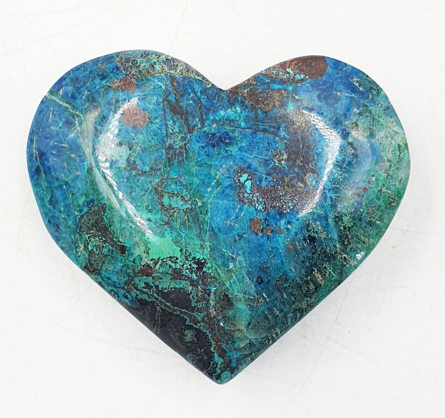 Beautiful Phoenix Turquoise Crystal Heart / Phoenix Stone Puff Heart / Collectors Heart - 50g