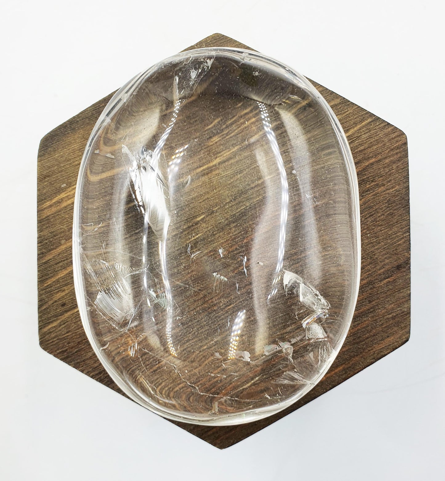 Beautiful Large Clear Quartz Palm with rainbows / Clear Quartz Palm Stone with shimmering inclusions/ Meditation Palm / Reiki Crystal - 150g