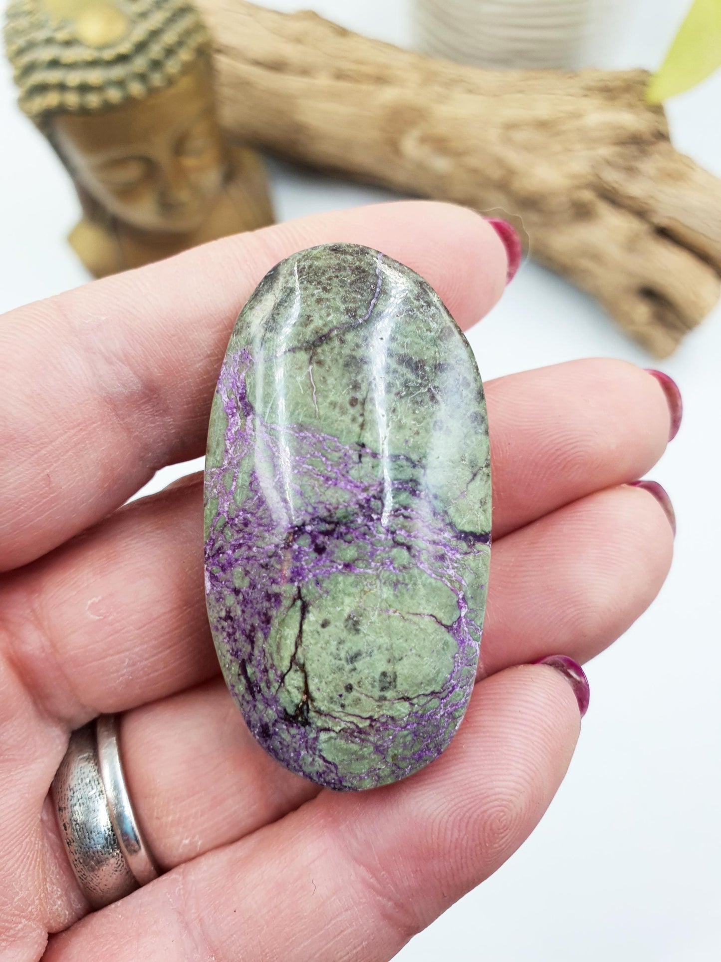 Little Stunning Atlantisite Palm / Atlantisite Palm Stone / Collectors Crystal Palm / Reiki Crystal Palm / Meditation Stone - 25g