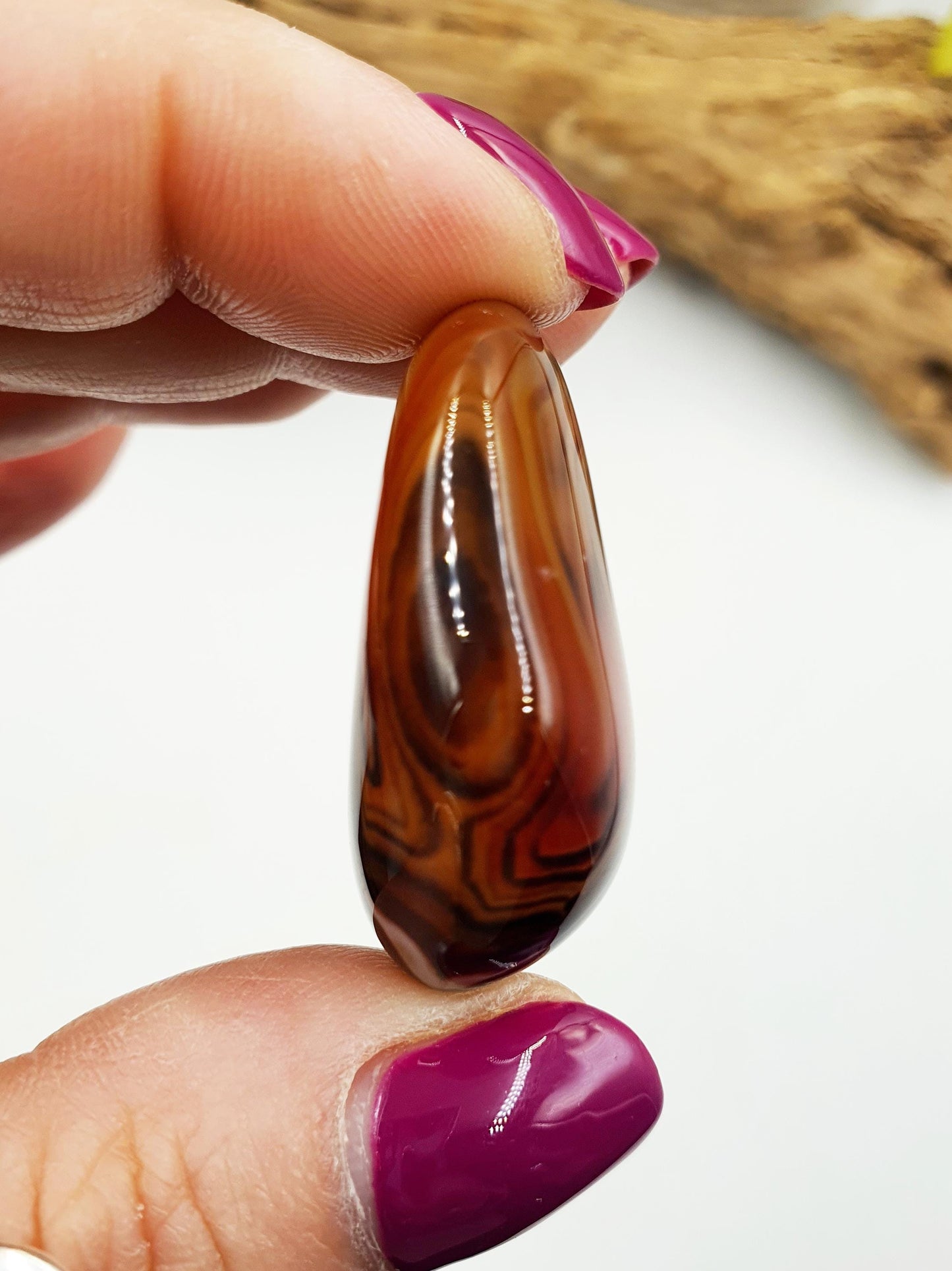 Little Sardonyx Palm / Sardonyx Palm Stone / Healing Palm / Meditation Palm / Reiki Crystal / Banded Palm - 30g