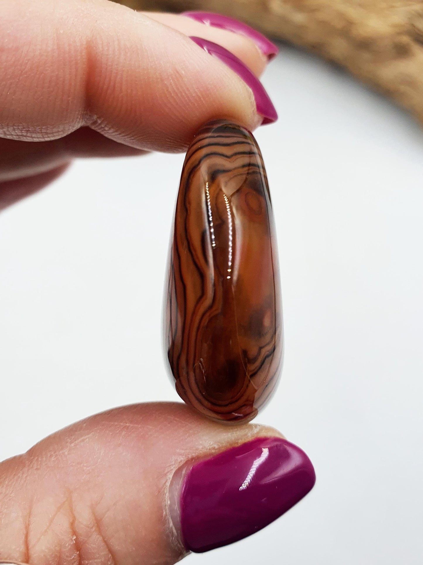 Little Sardonyx Palm / Sardonyx Palm Stone / Healing Palm / Meditation Palm / Reiki Crystal / Banded Palm - 30g
