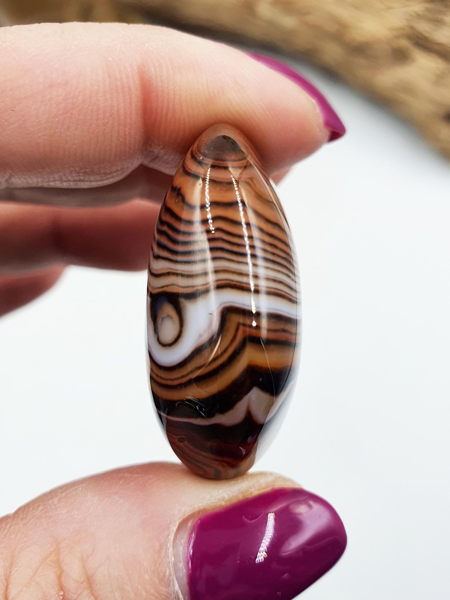 Little Sardonyx Palm / Sardonyx Palm Stone / Healing Palm / Meditation Palm / Reiki Crystal / Banded Palm - 30g