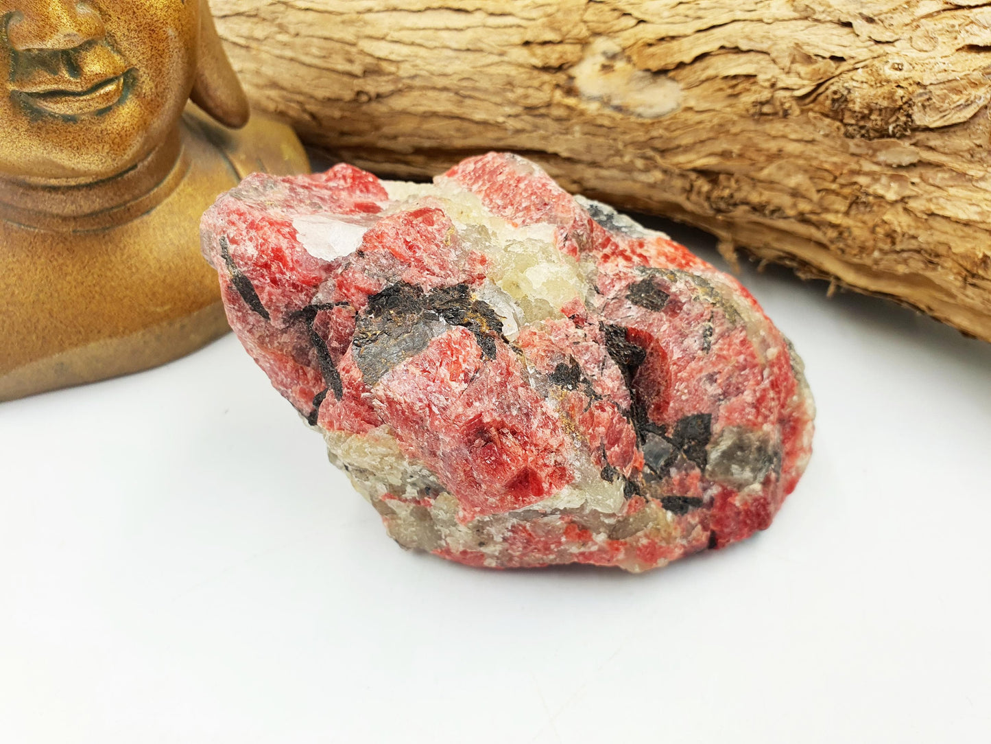 Raw Rhodonite Specimen / Large Raw Red Rhodonite / Raw Rhodonite Chunk / Raw Pink Crystal Specimen - 605g