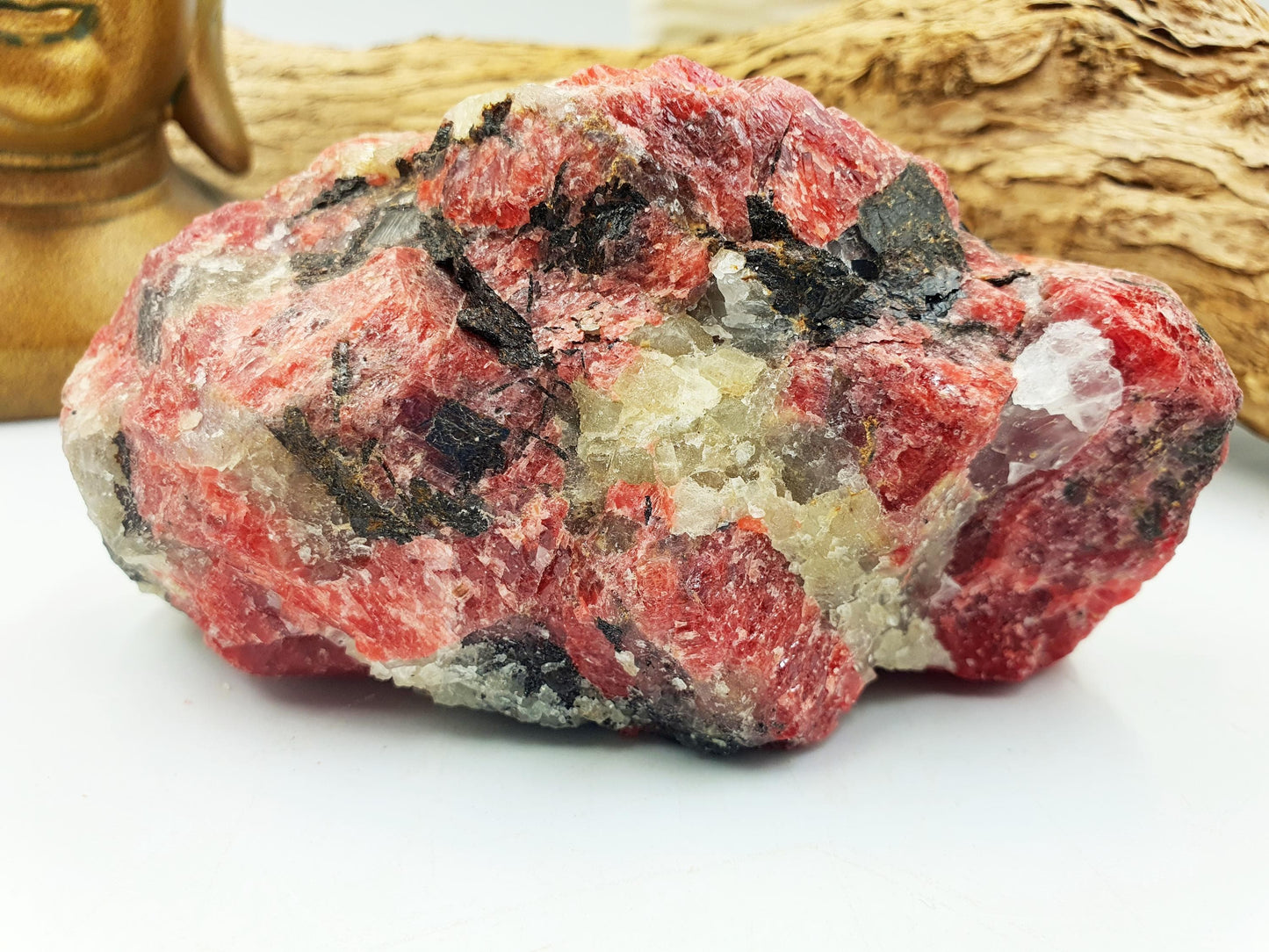 Raw Rhodonite Specimen / Large Raw Red Rhodonite / Raw Rhodonite Chunk / Raw Pink Crystal Specimen - 605g