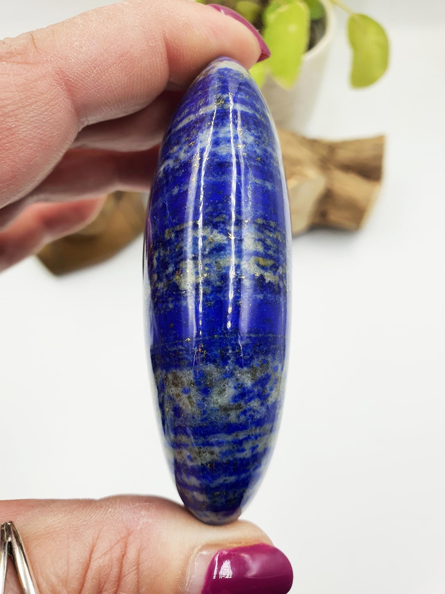 Lapis Lazuli Palm Stone - Wisdom & Truth Third Eye Chakra Crystal - 170g