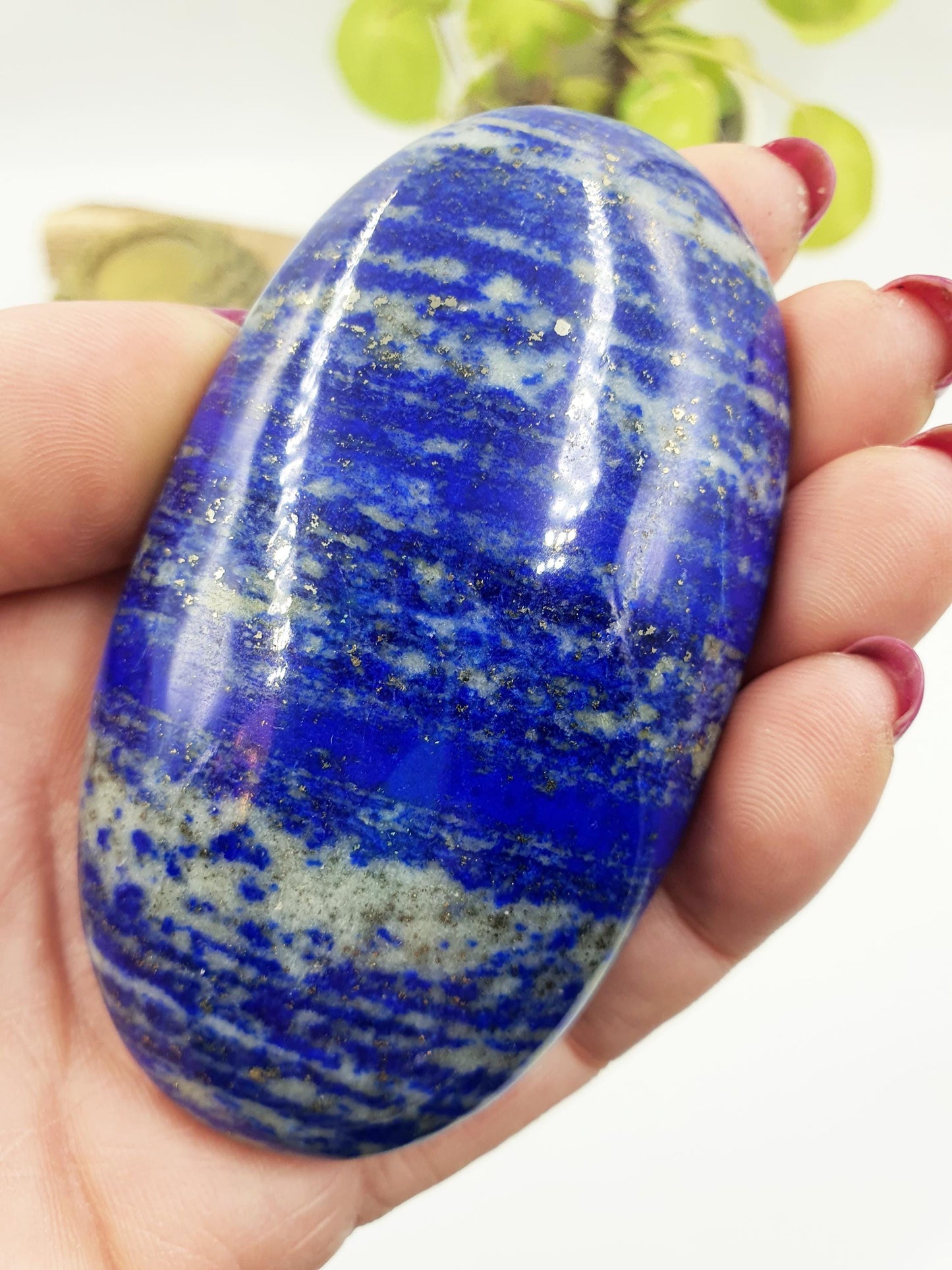 Lapis Lazuli Palm Stone - Wisdom & Truth Third Eye Chakra Crystal - 170g