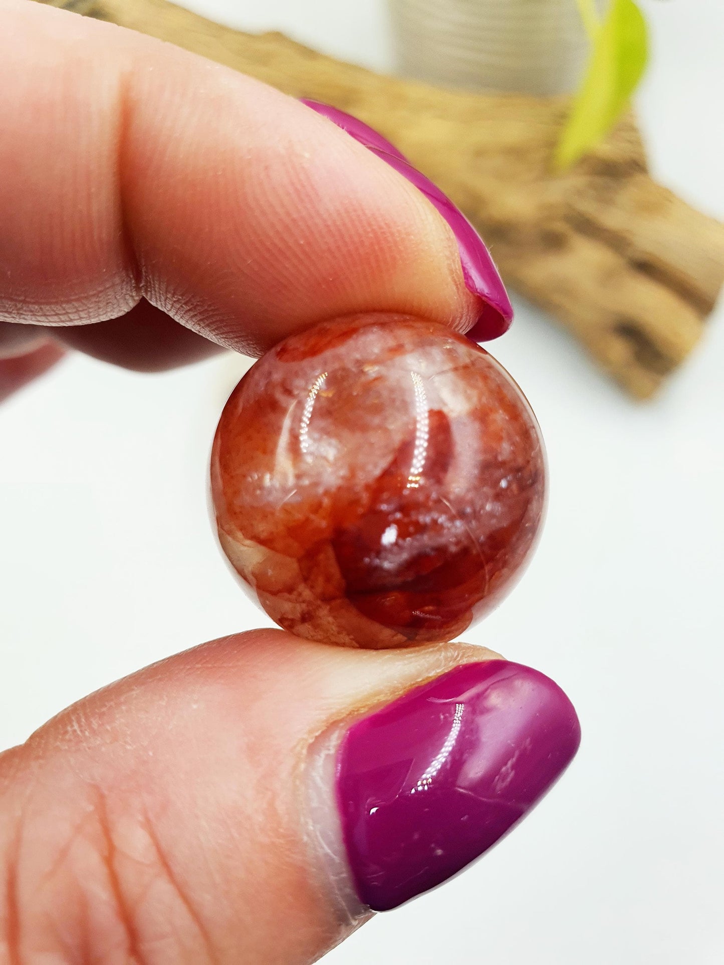 Fire Quartz Mini Spheres - Hematoid Quartz Healing Crystals - Various Sizes