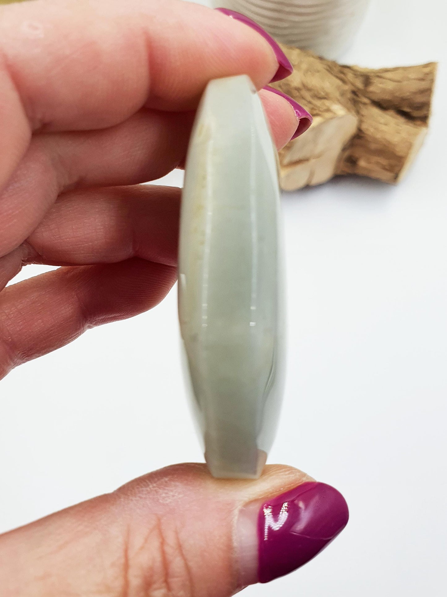 Green Moonstone Palm - Heart Chakra & Emotional Balance Healing Crystal - 60g