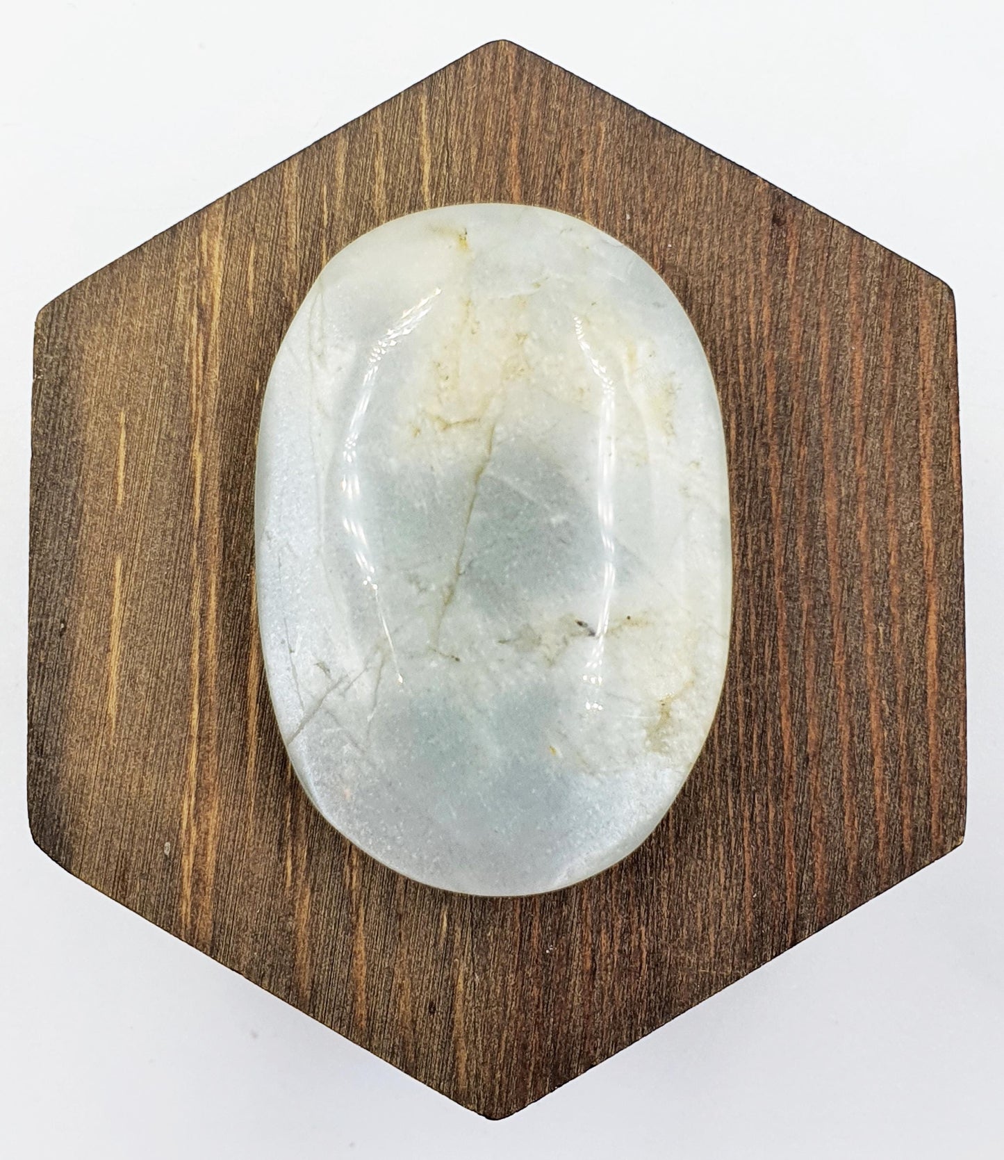 Green Moonstone Palm - Heart Chakra & Emotional Balance Healing Crystal - 60g