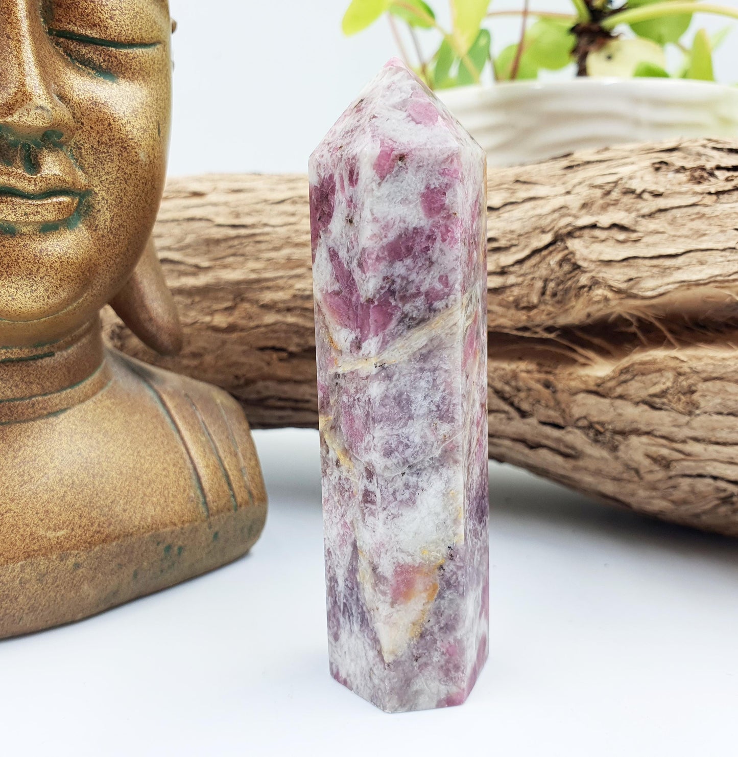 Plum Tourmaline Tower - Emotional Healing & Spiritual Growth Crystal Point - 85g