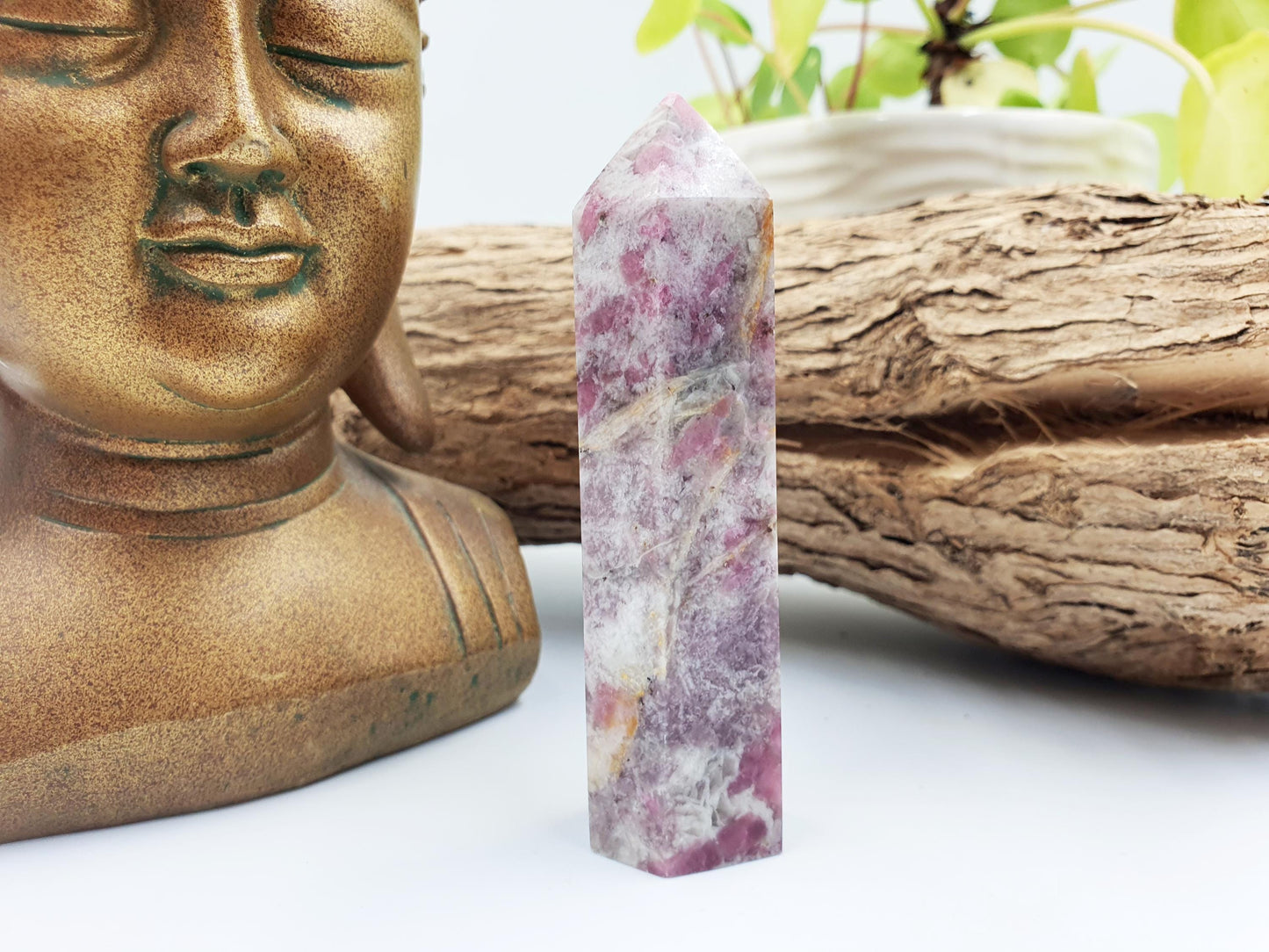 Plum Tourmaline Tower - Emotional Healing & Spiritual Growth Crystal Point - 85g