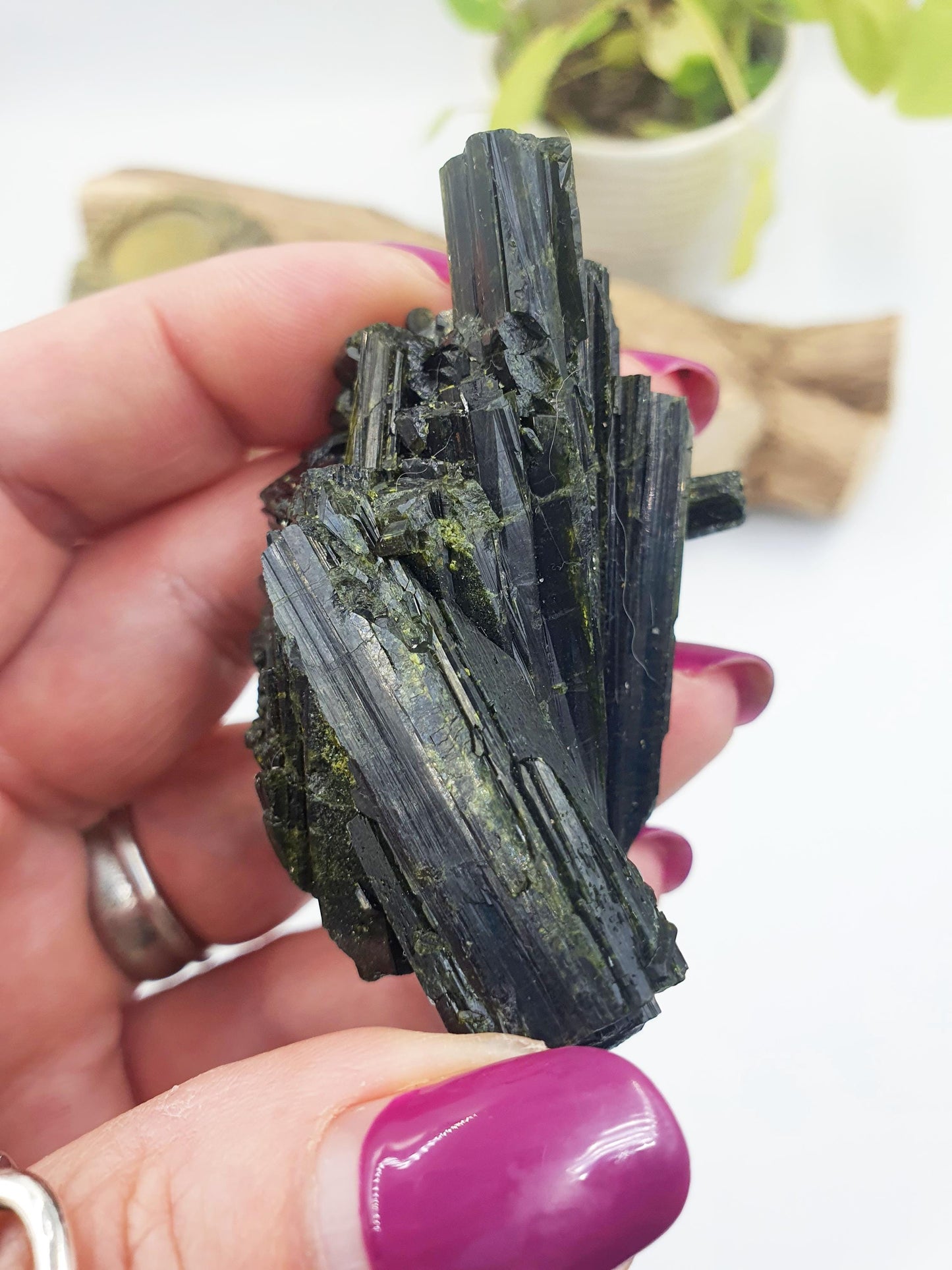 Raw Epidote Crystal Specimen - Growth & Transformation Healing Crystal - 55g