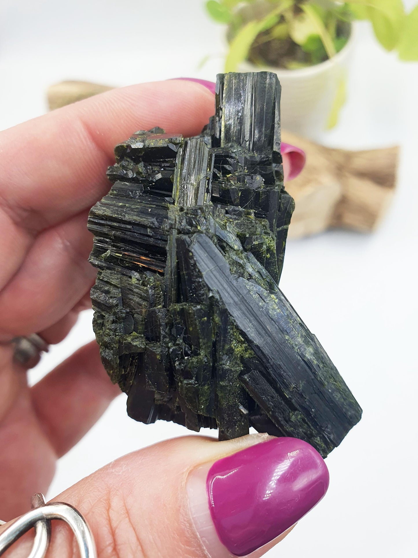 Raw Epidote Crystal Specimen - Growth & Transformation Healing Crystal - 55g