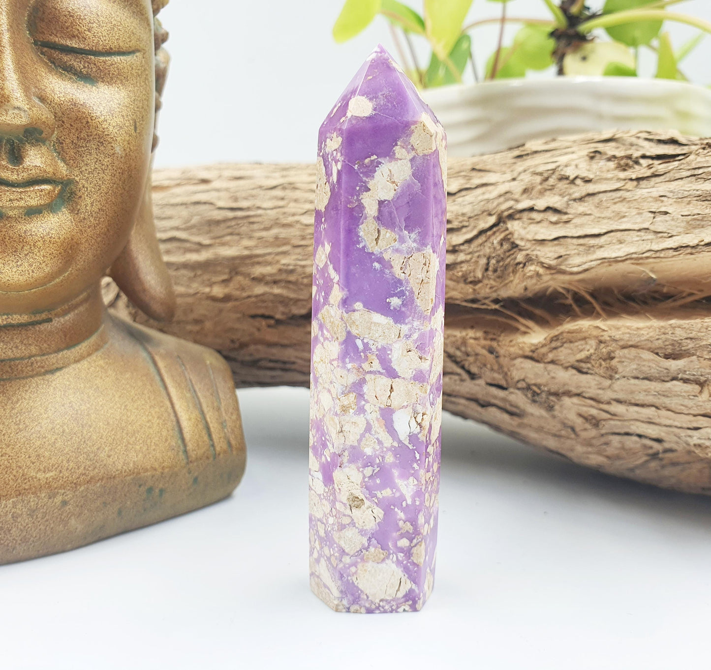 Phosphosiderite Tower - Rare Calming & Spiritual Healing Crystal Point - 45g