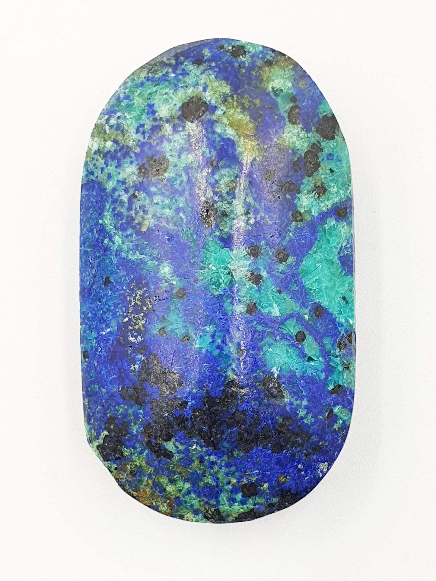 Rare Azurite Palm Stone - Intuition & Spiritual Insight Third Eye Chakra Crystal - 40g