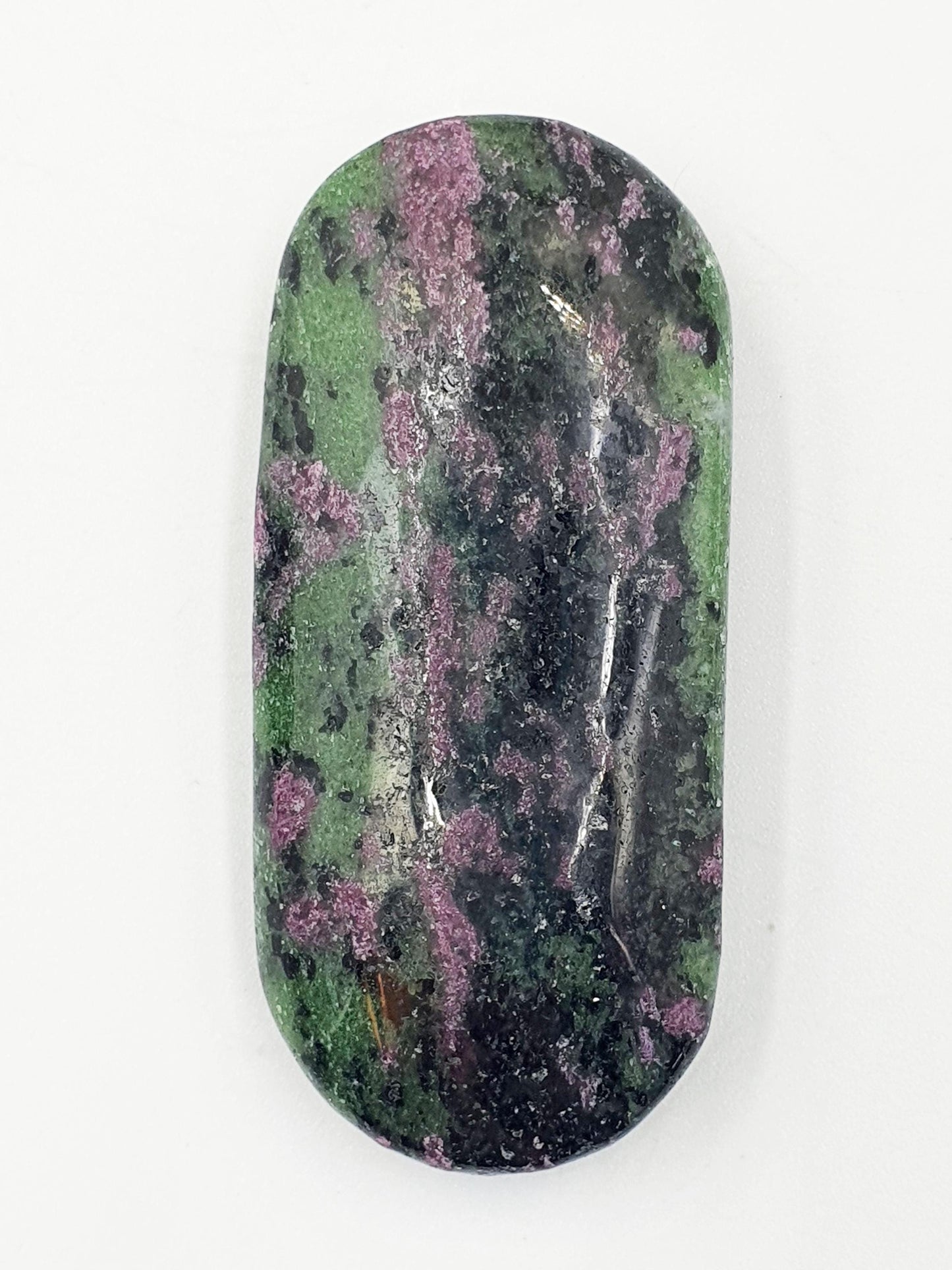 Ruby in Zoisite Palm Stone - Heart Chakra & Vitality Healing Crystal - 45g