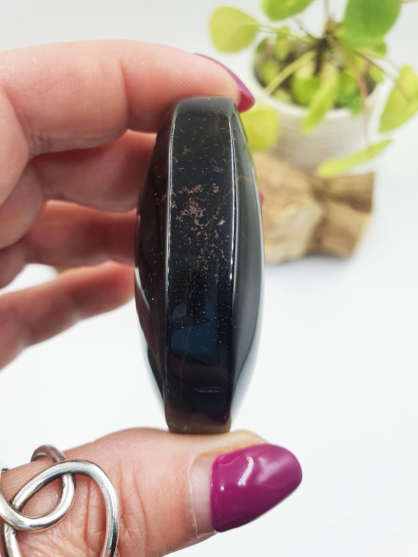 Blue Tiger's Eye Palm Stone - Protection & Intuition Healing Crystal, 80g
