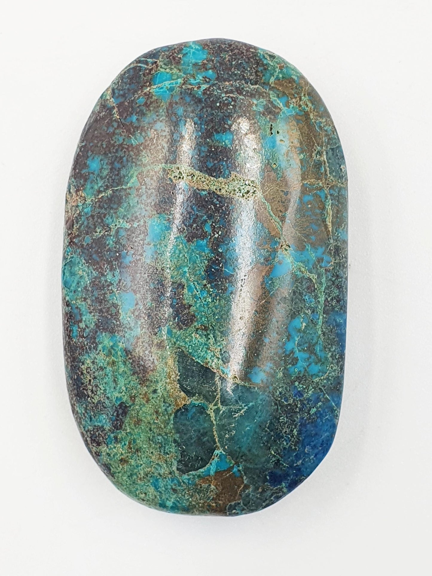 Phoenix Turquoise Palm Stone: Reiki and Meditation Crystal, 45g